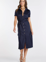 Elitaire Boutique Lauren Navy Shirt Dress