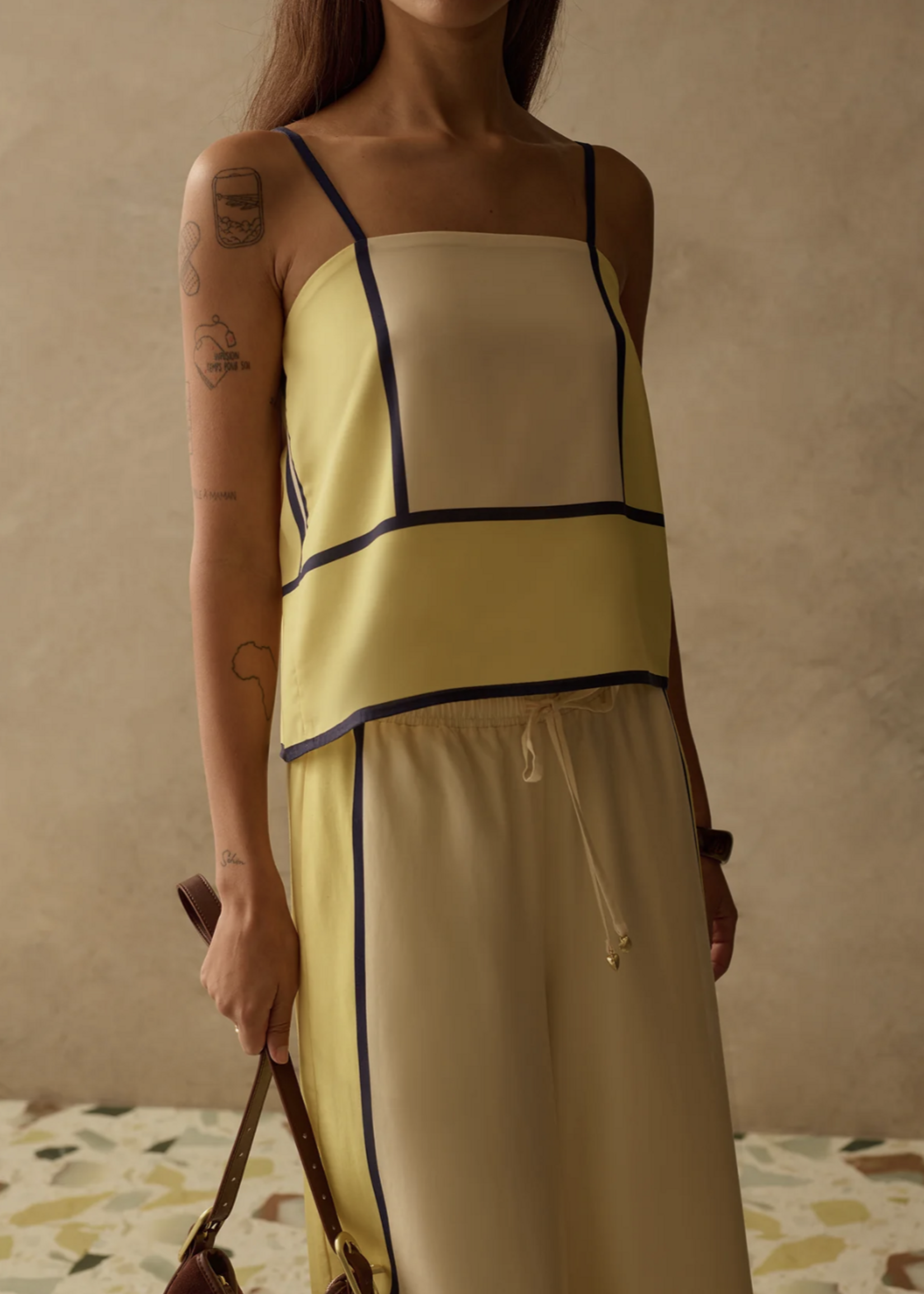 Elitaire Boutique Canary Stripe Top