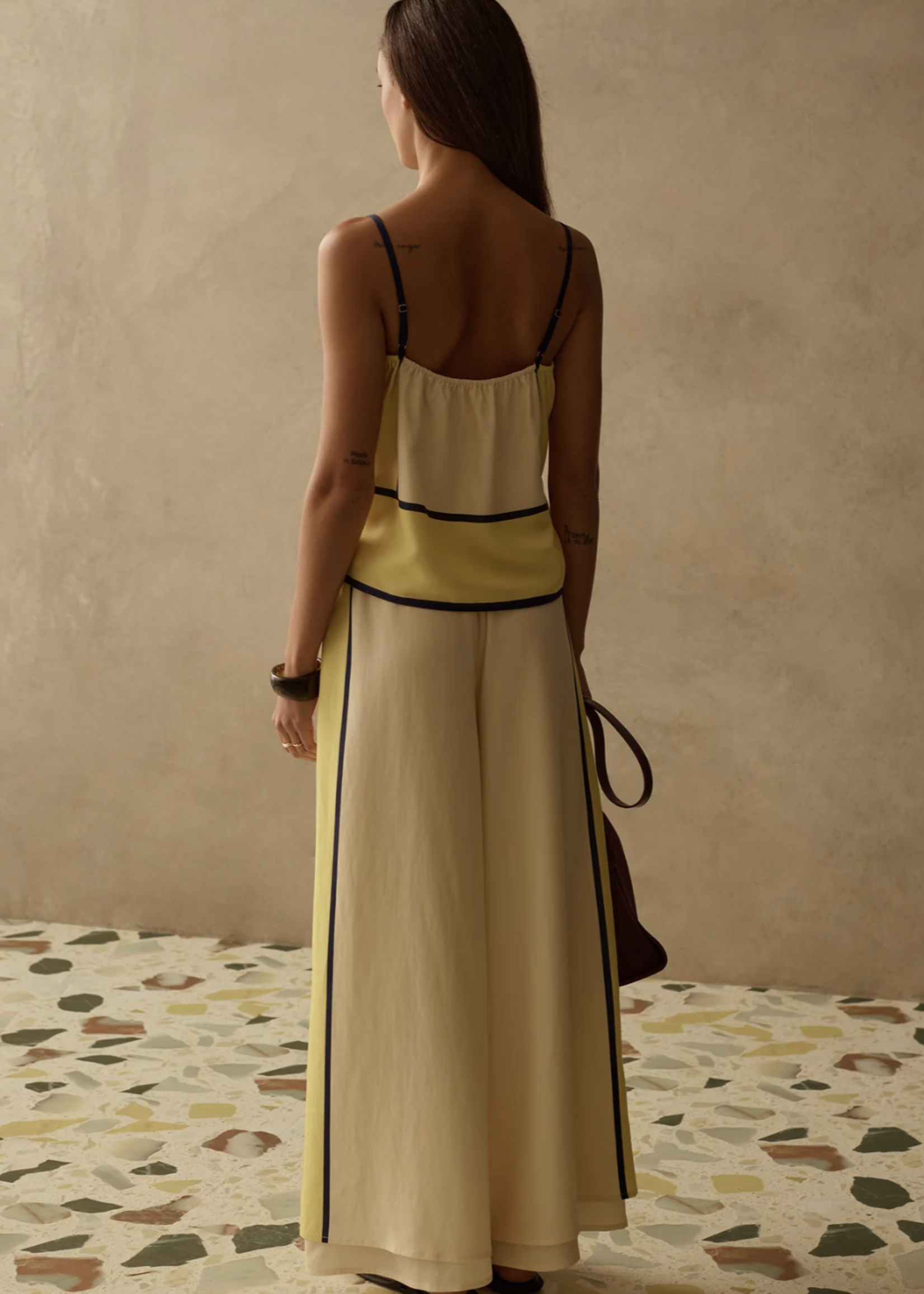 Elitaire Boutique Canary Stripe Top