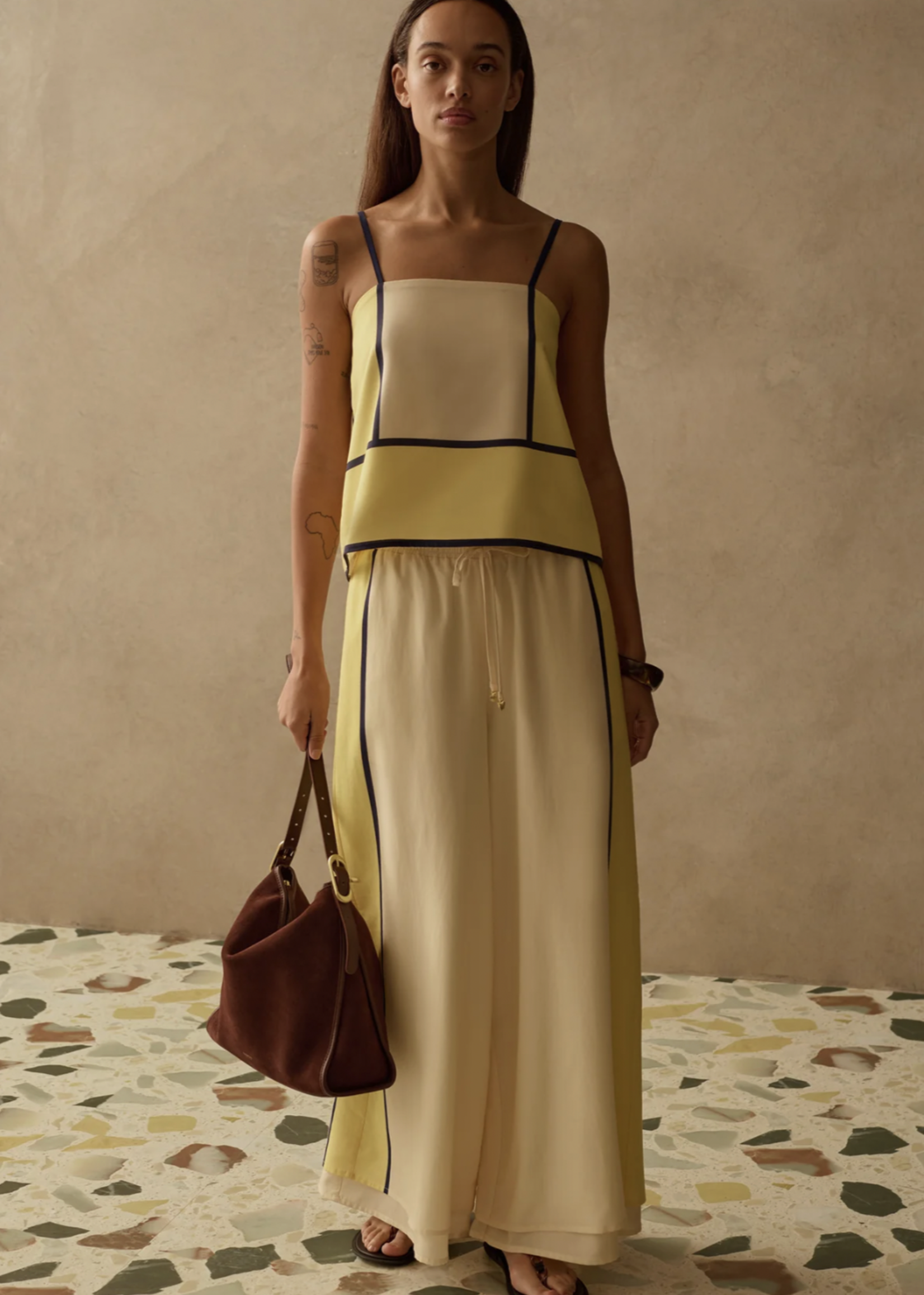 Elitaire Boutique Canary Stripe Top