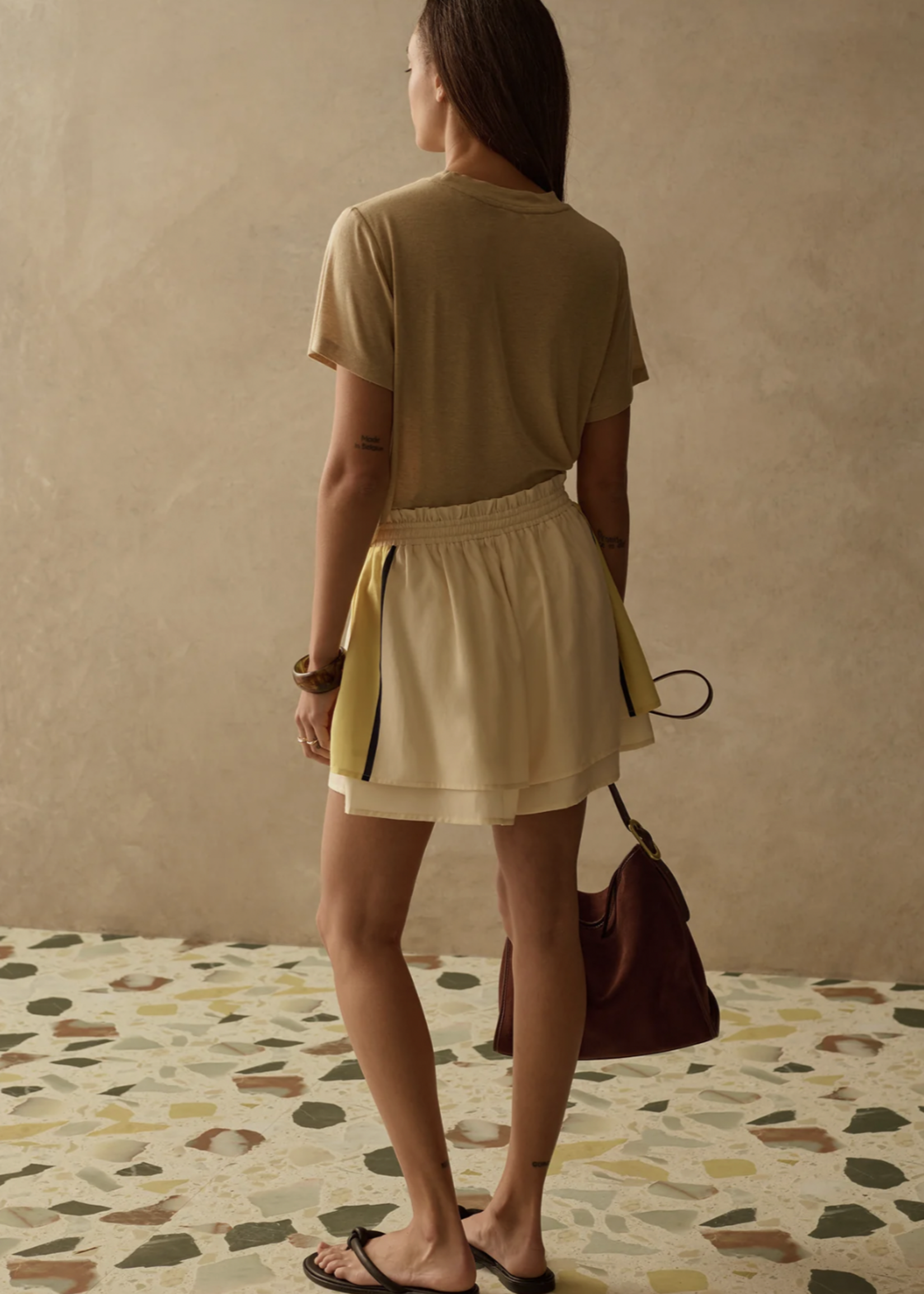 Elitaire Boutique Canary Stripe Shorts