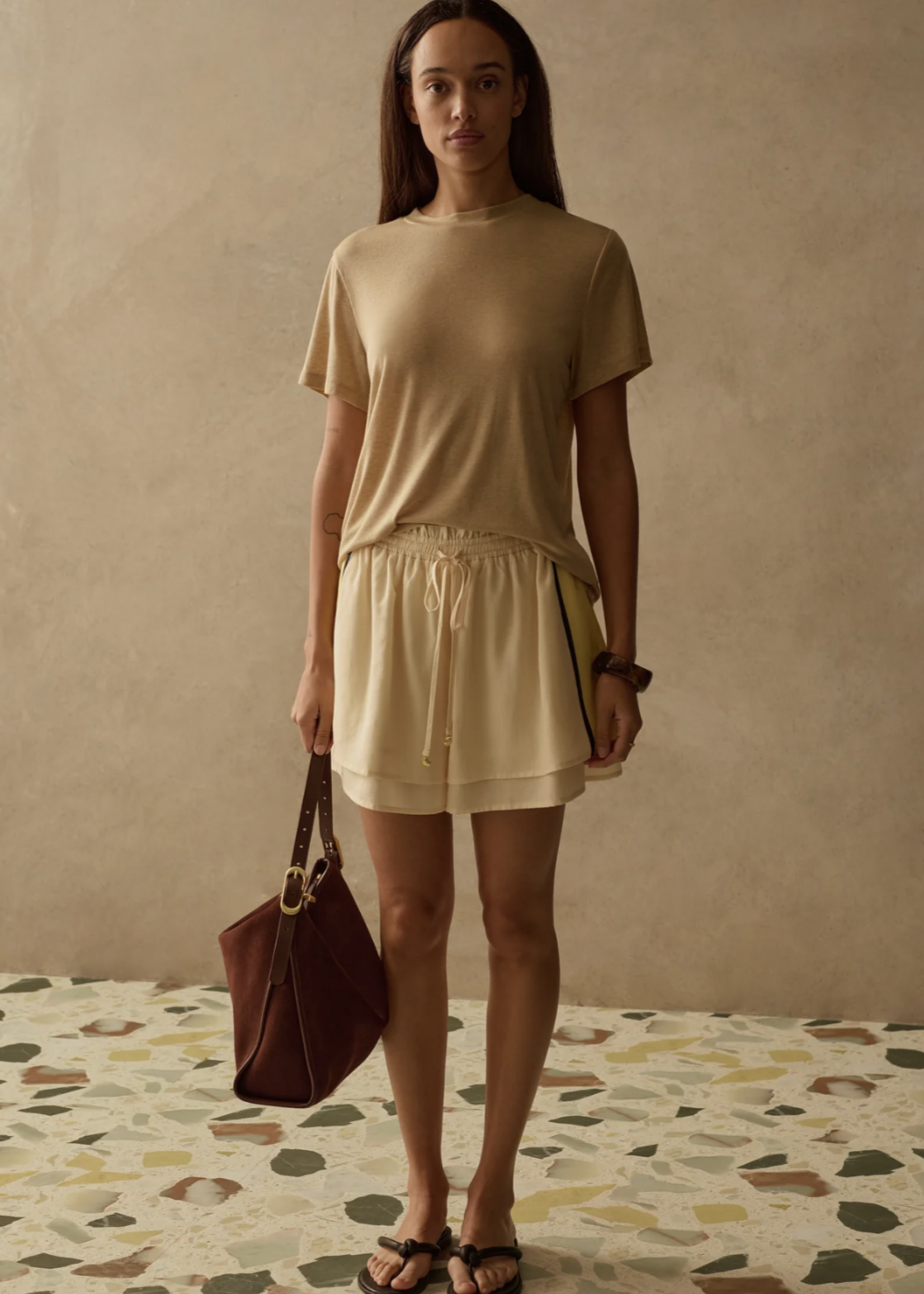 Elitaire Boutique Canary Stripe Shorts