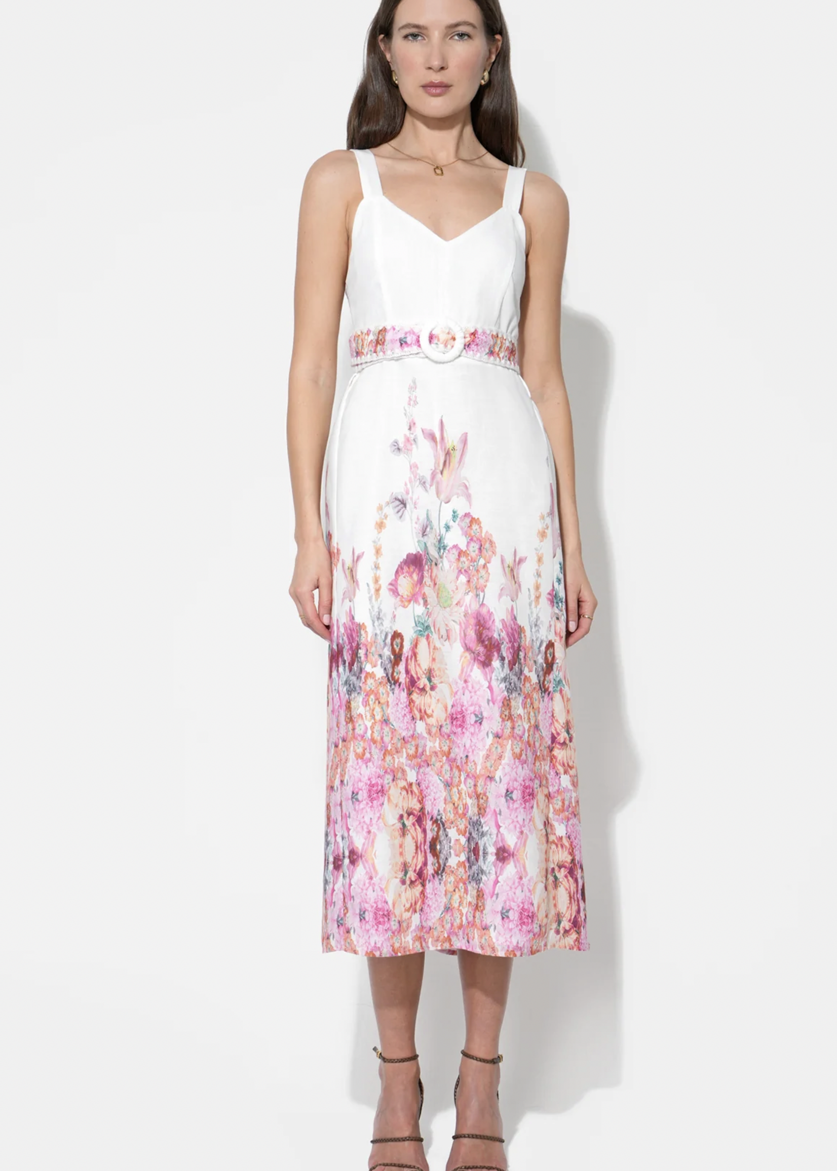 Elitaire Boutique Remi Belted Midi Dress