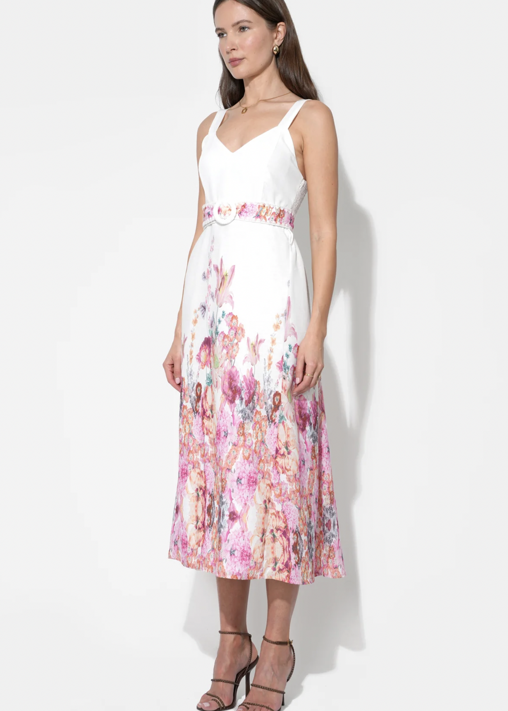 Elitaire Boutique Remi Belted Midi Dress