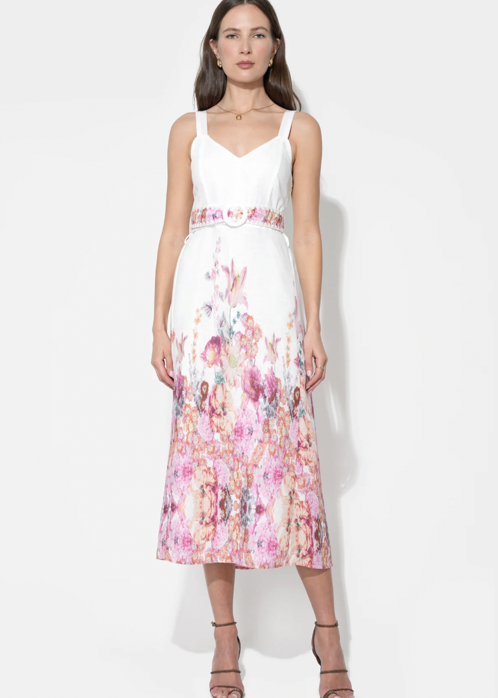 Elitaire Boutique Remi Belted Midi Dress