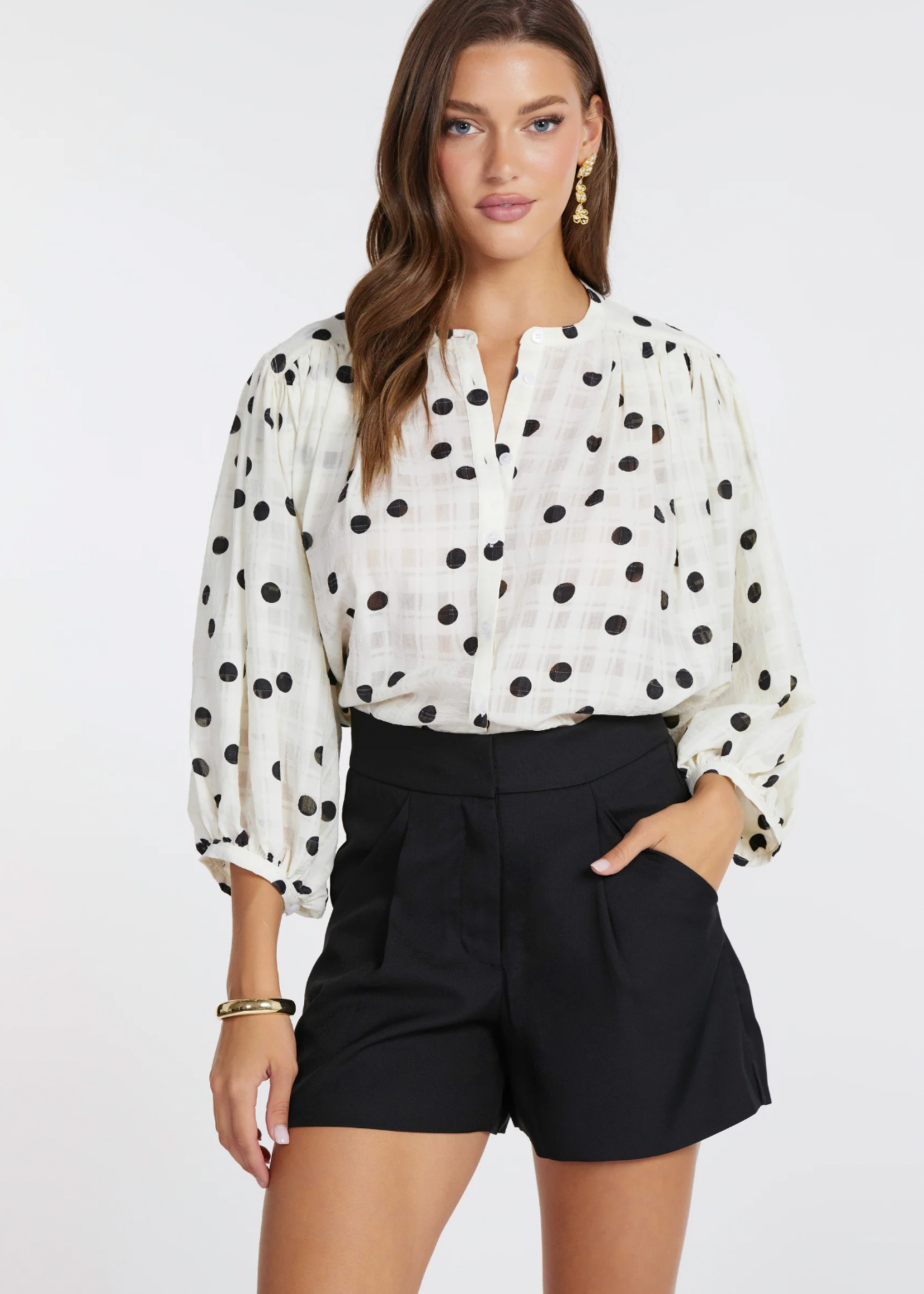 Elitaire Boutique Juliette Polka Dot Blouse