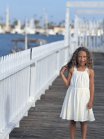 Elitaire Petite Sloane Dress in Cream Eyelet