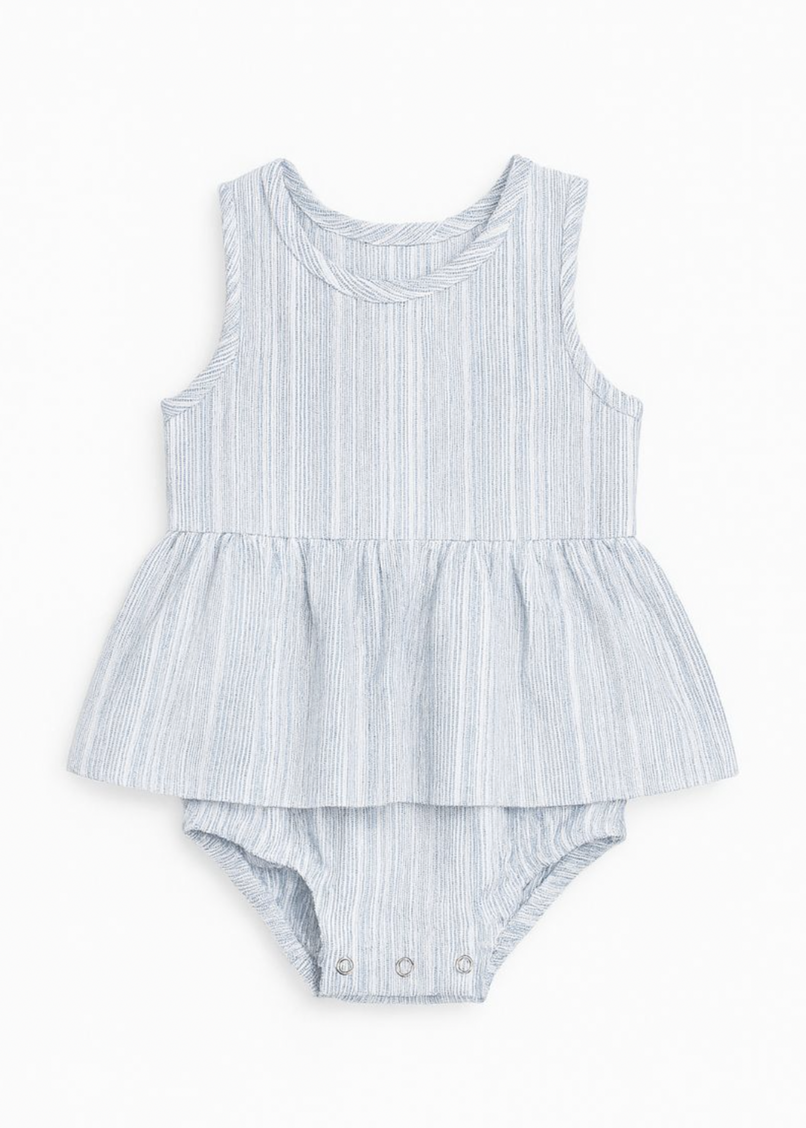 Elitaire Petite Nellie Onesie Dress in Blue Stripe