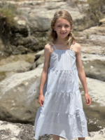 Elitaire Petite Sage Dress in Blue Stripe