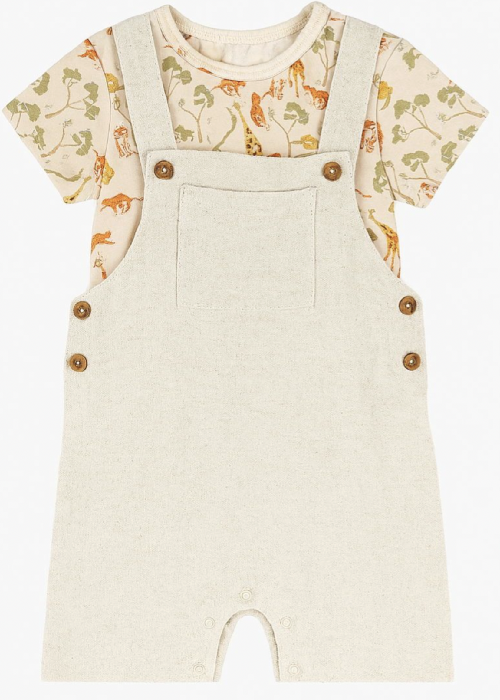 Elitaire Petite Wella Overalls Set in Safari