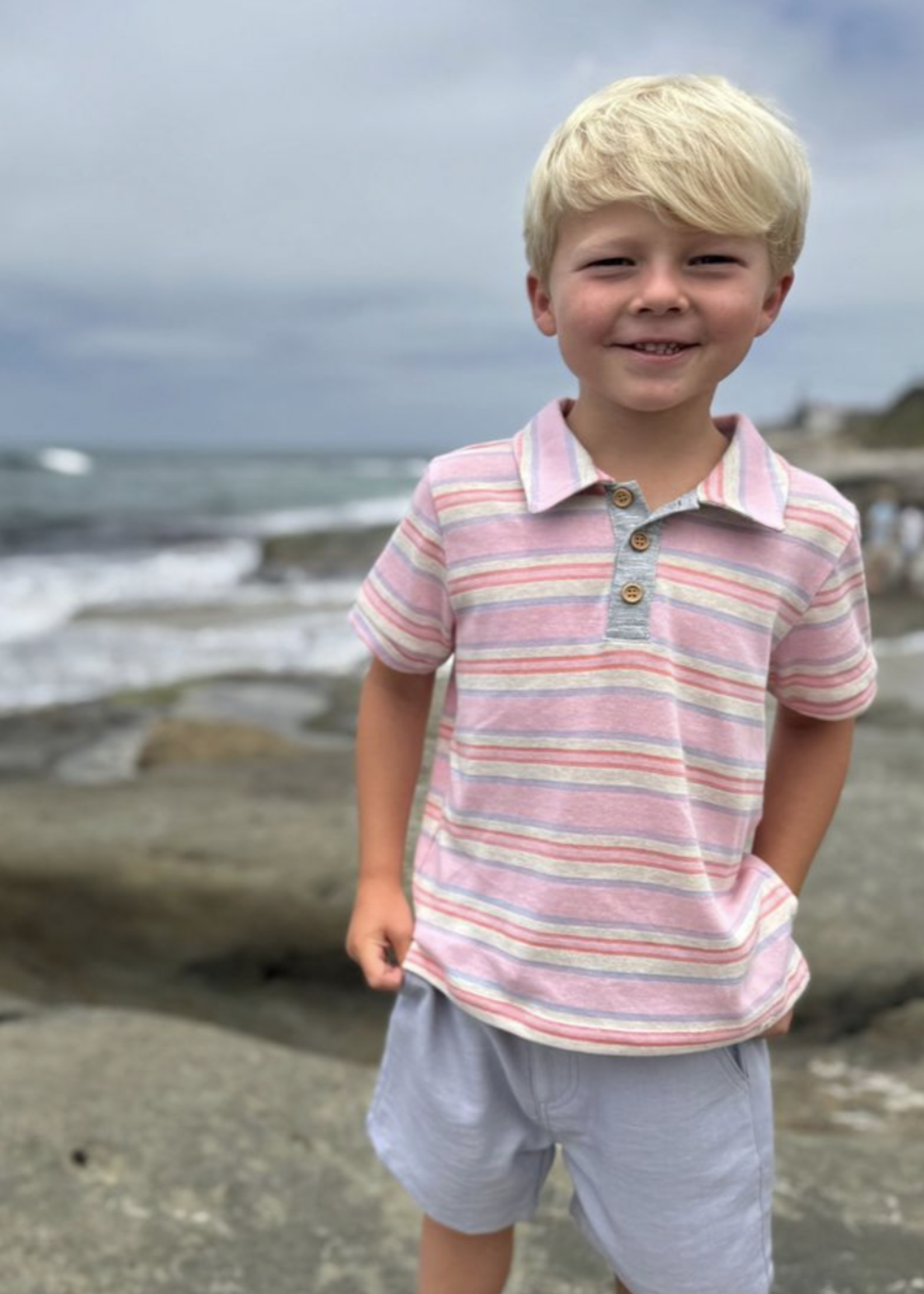 Elitaire Petite Crew Woven Shorts in Grey