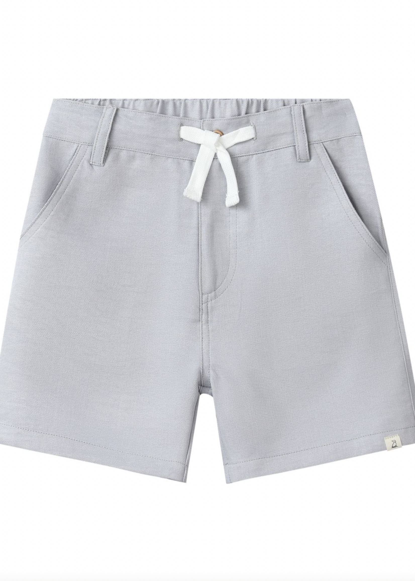 Elitaire Petite Crew Woven Shorts in Grey