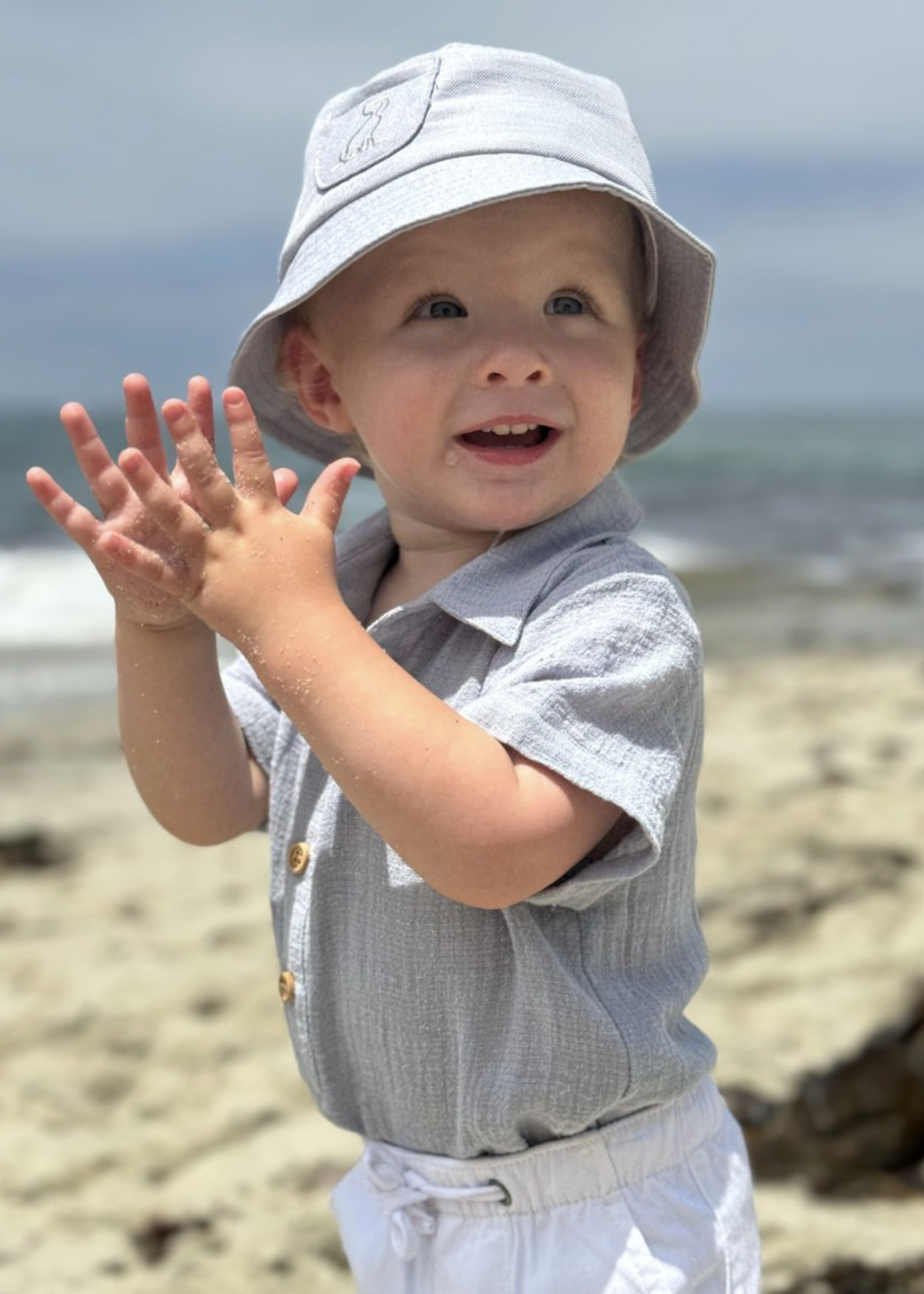 Elitaire Petite Newport Onesie/Shirt in Blue Grey