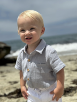 Elitaire Petite Newport Onesie/Shirt in Blue Grey