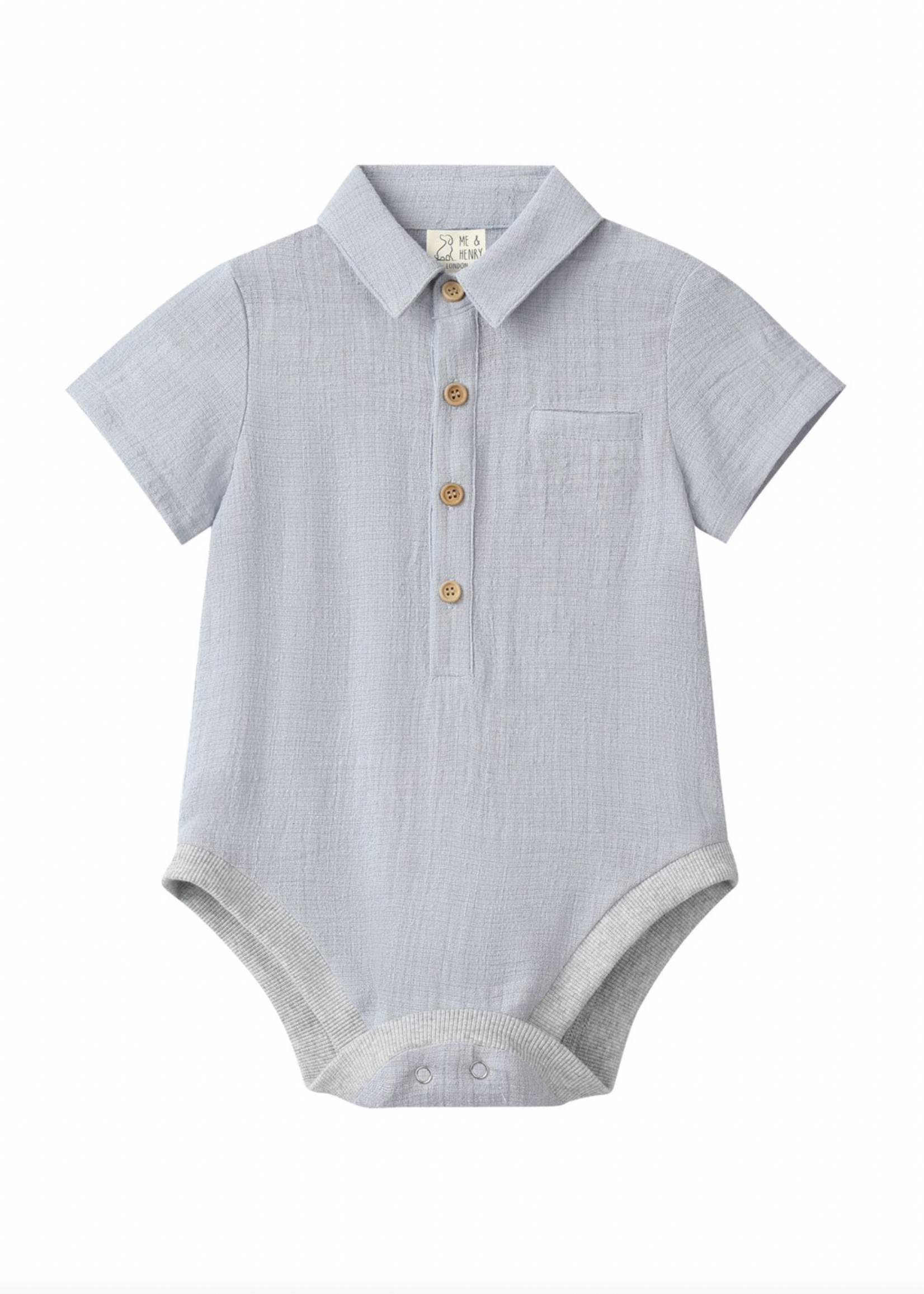 Elitaire Petite Newport Onesie/Shirt in Blue Grey