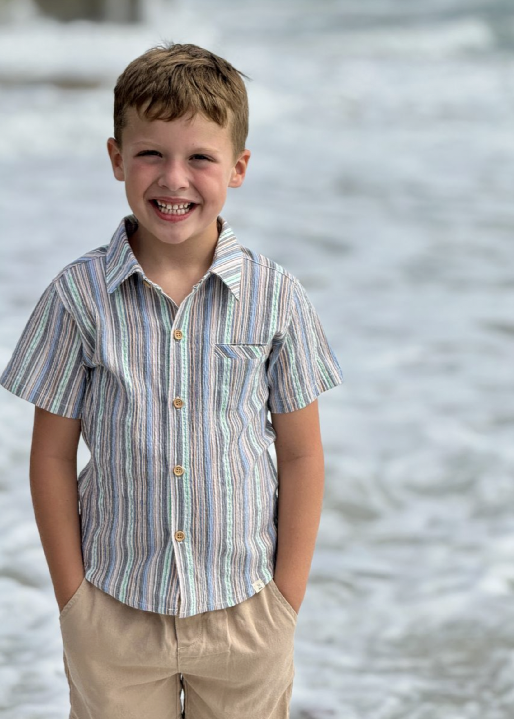 Elitaire Petite Newport Onesie/Shirt in Multi Stripe