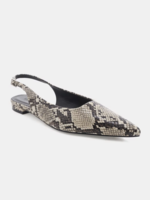 Elitaire Boutique Ismerelda Slingback Flat in Snake Print
