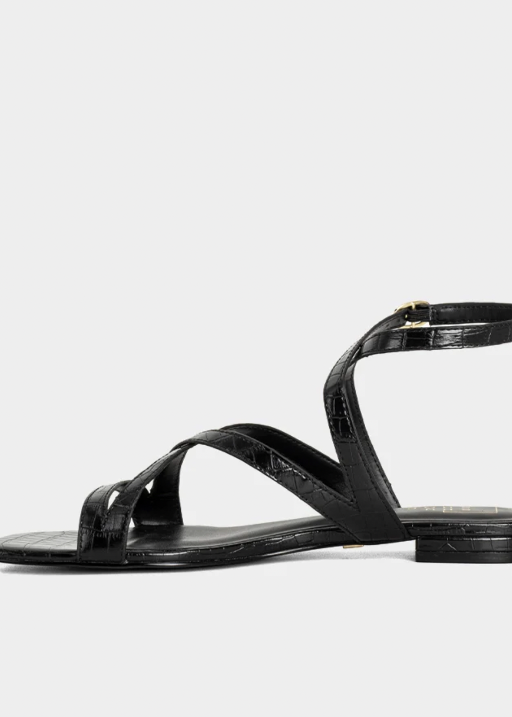 Elitaire Boutique Cecilia Sandal in Black Croc