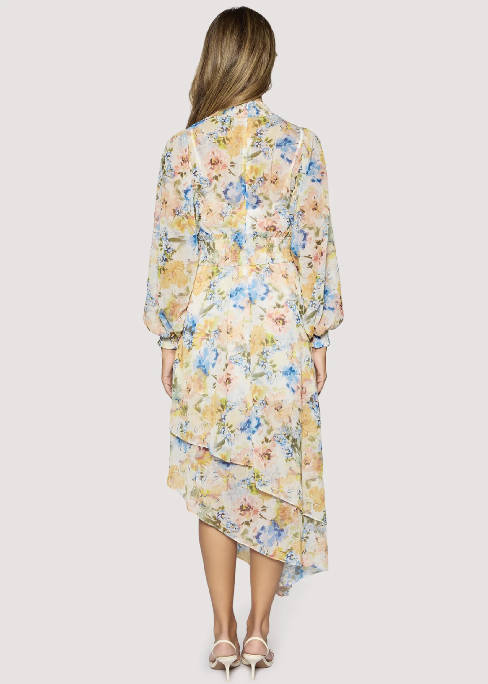 Elitaire Boutique Garden Asymmetrical Maxi Dress