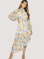 Elitaire Boutique Garden Asymmetrical Maxi Dress