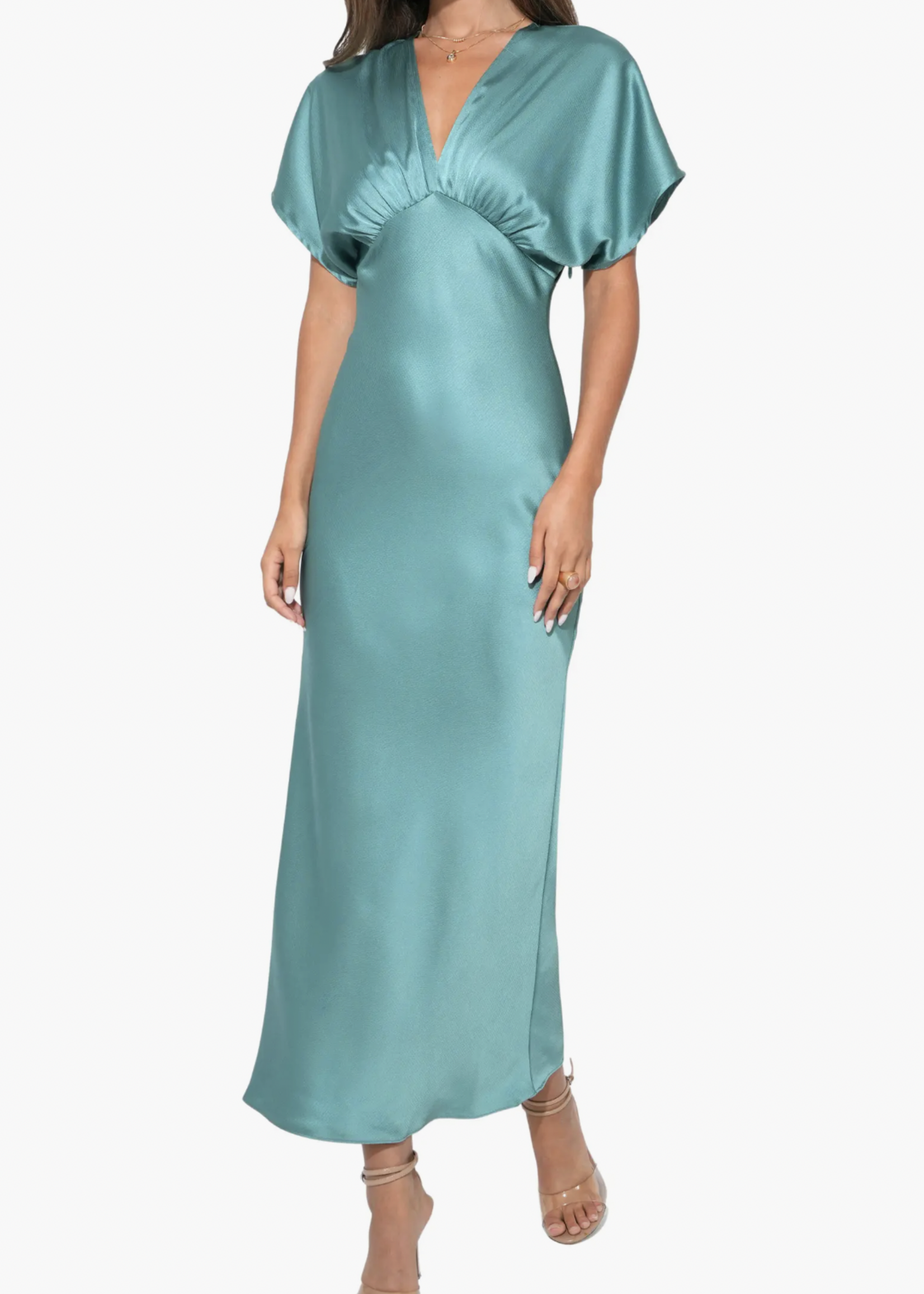 Elitaire Boutique Charlotte Flutter Sleeve Midi Dress