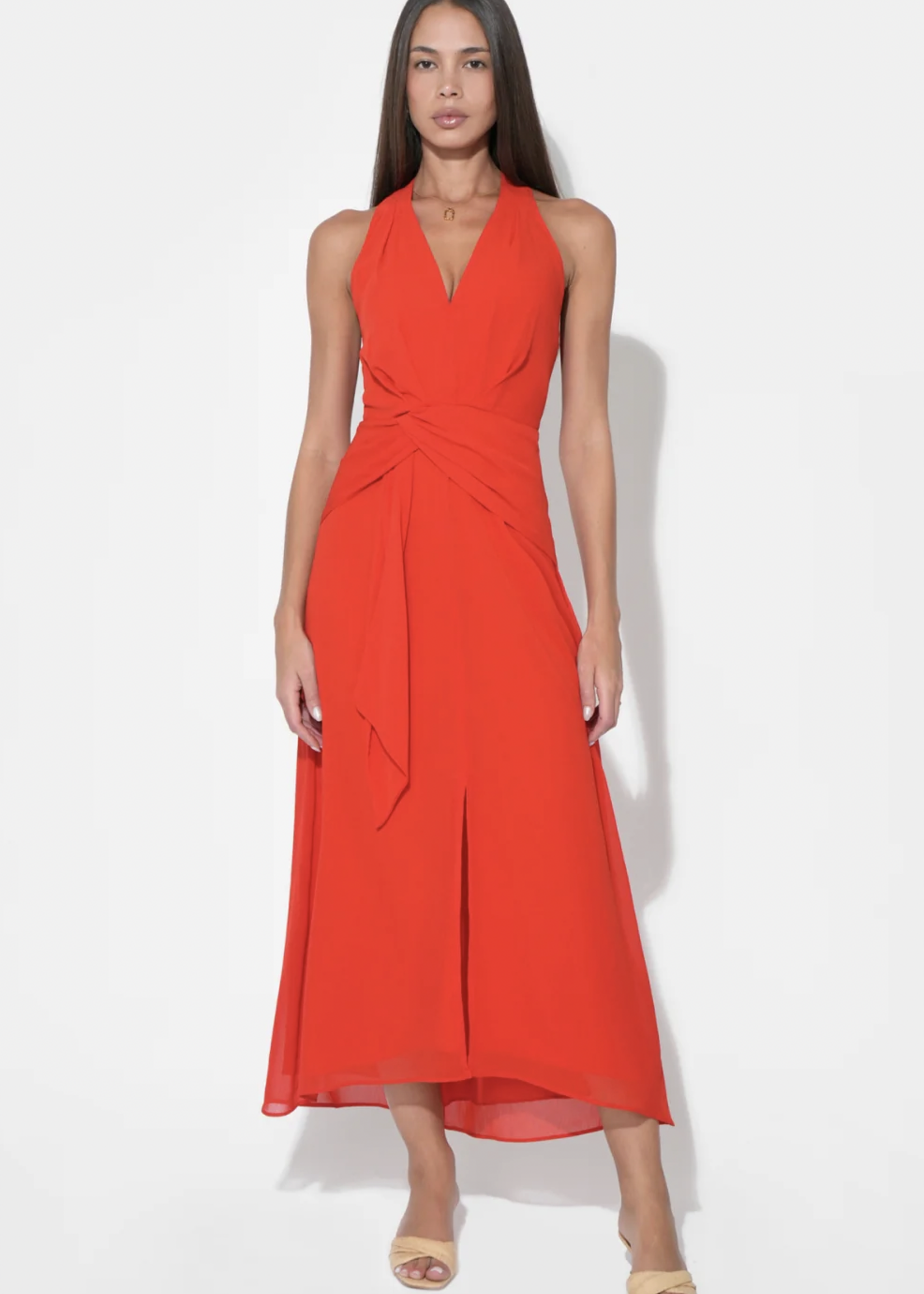 Elitaire Boutique Jesika Halter Midi Dress