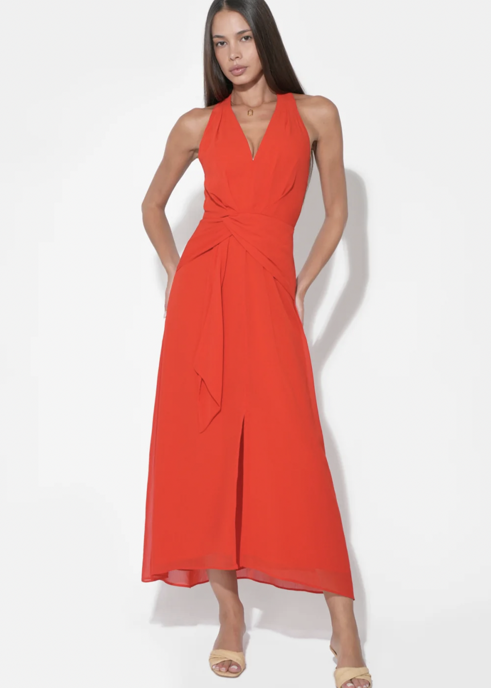 Elitaire Boutique Jesika Halter Midi Dress