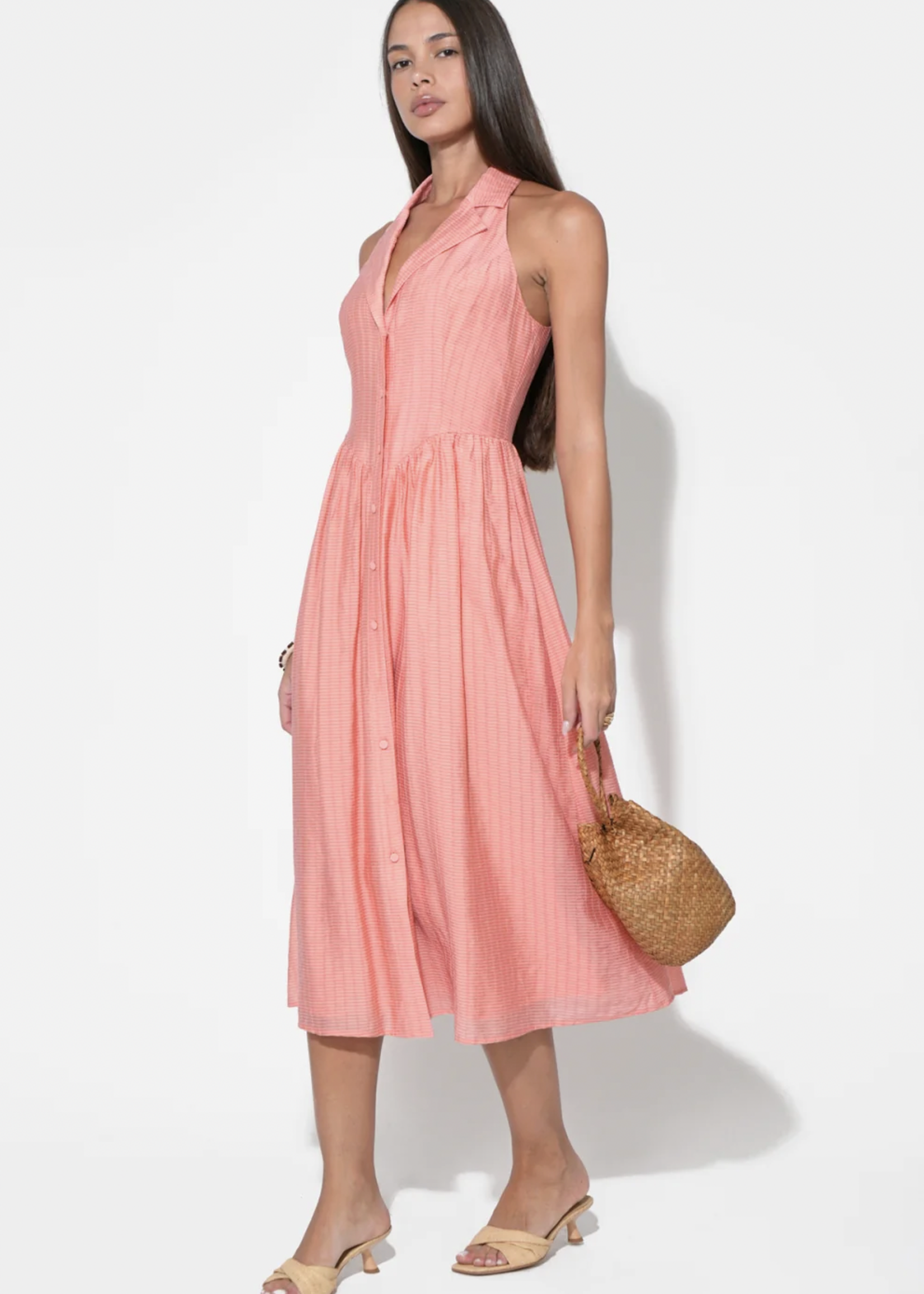 Elitaire Boutique Mia Halter Midi Dress