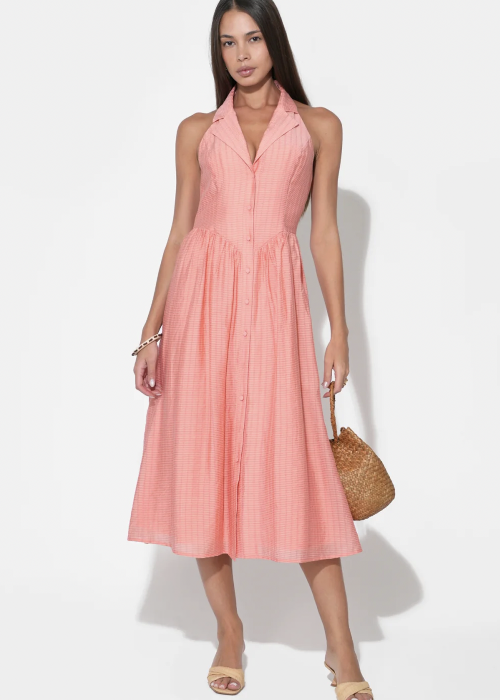 Elitaire Boutique Mia Halter Midi Dress