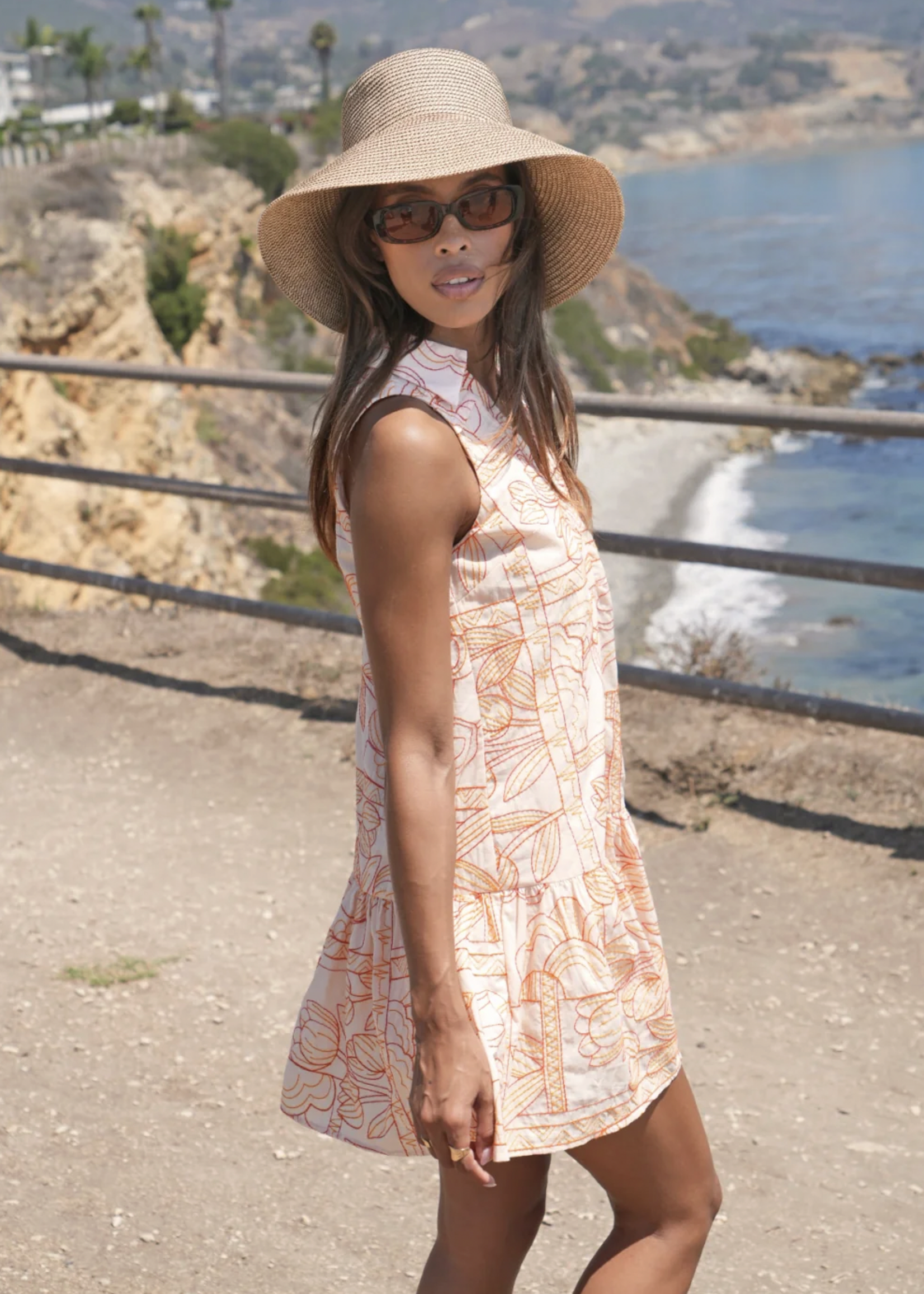 Elitaire Boutique Gemma Embroidered Mini Dress