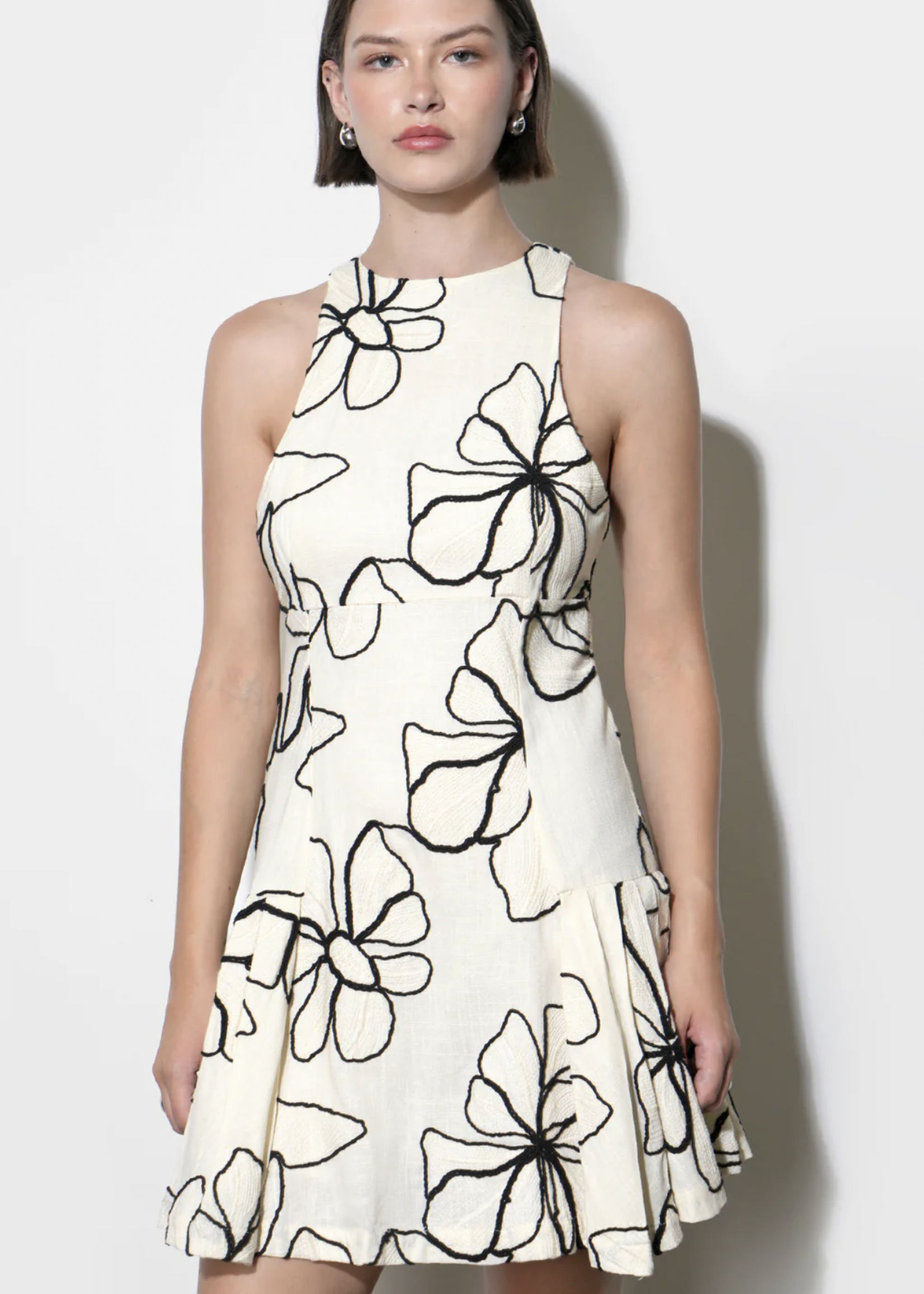 Elitaire Boutique Madeline Embroidered Mini Dress