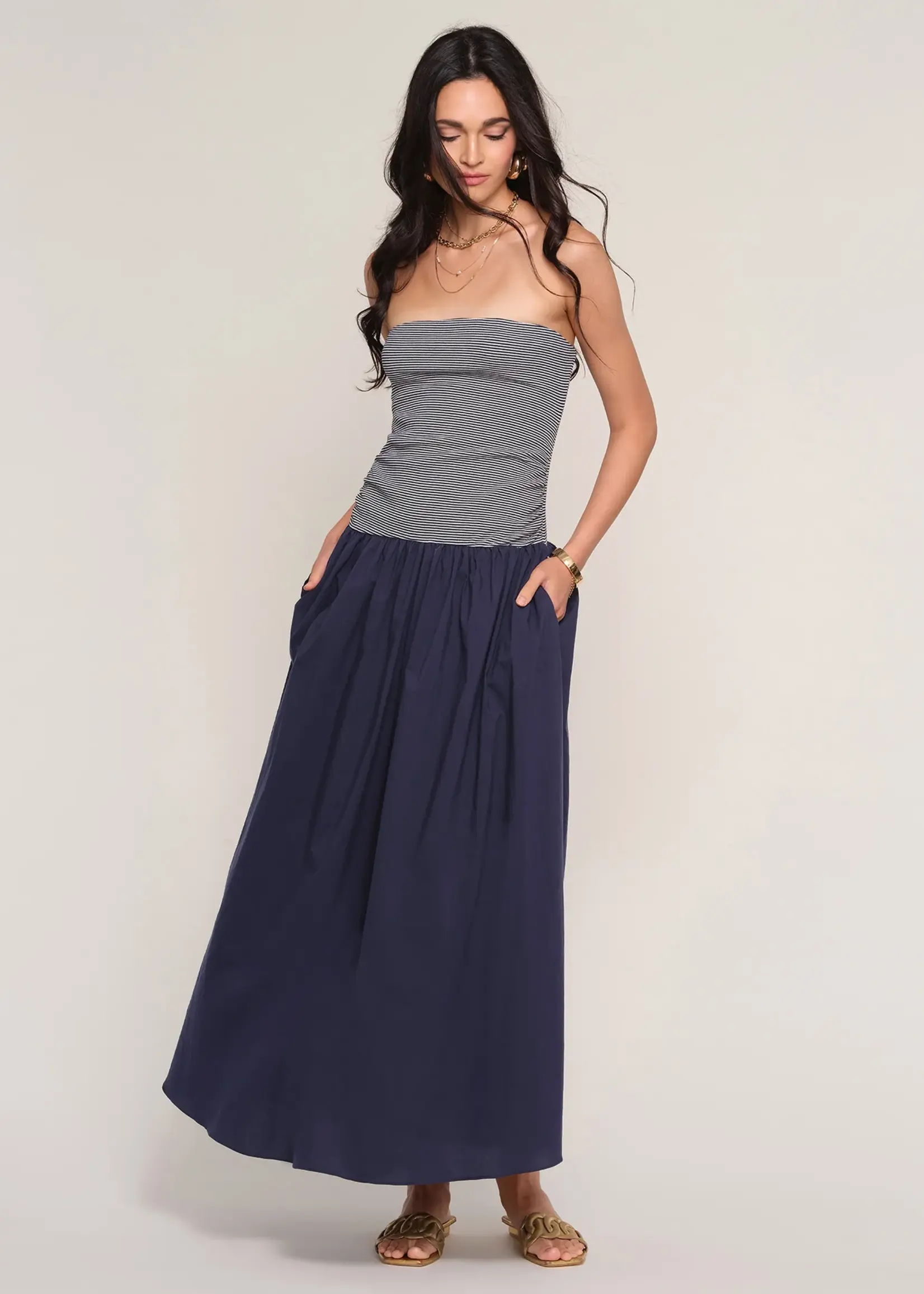 Elitaire Boutique Mikella Mixed Media Dress