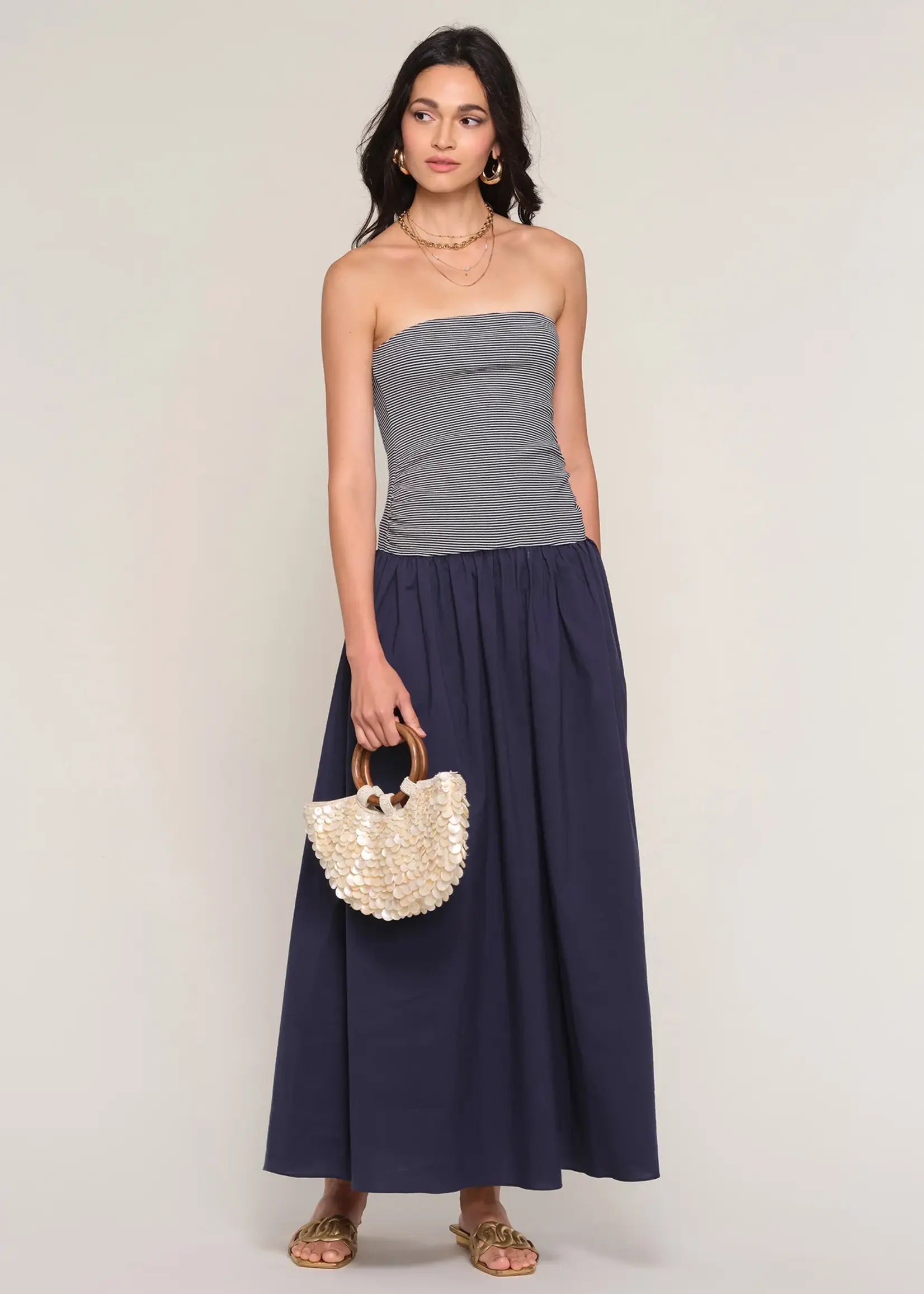 Elitaire Boutique Mikella Mixed Media Dress