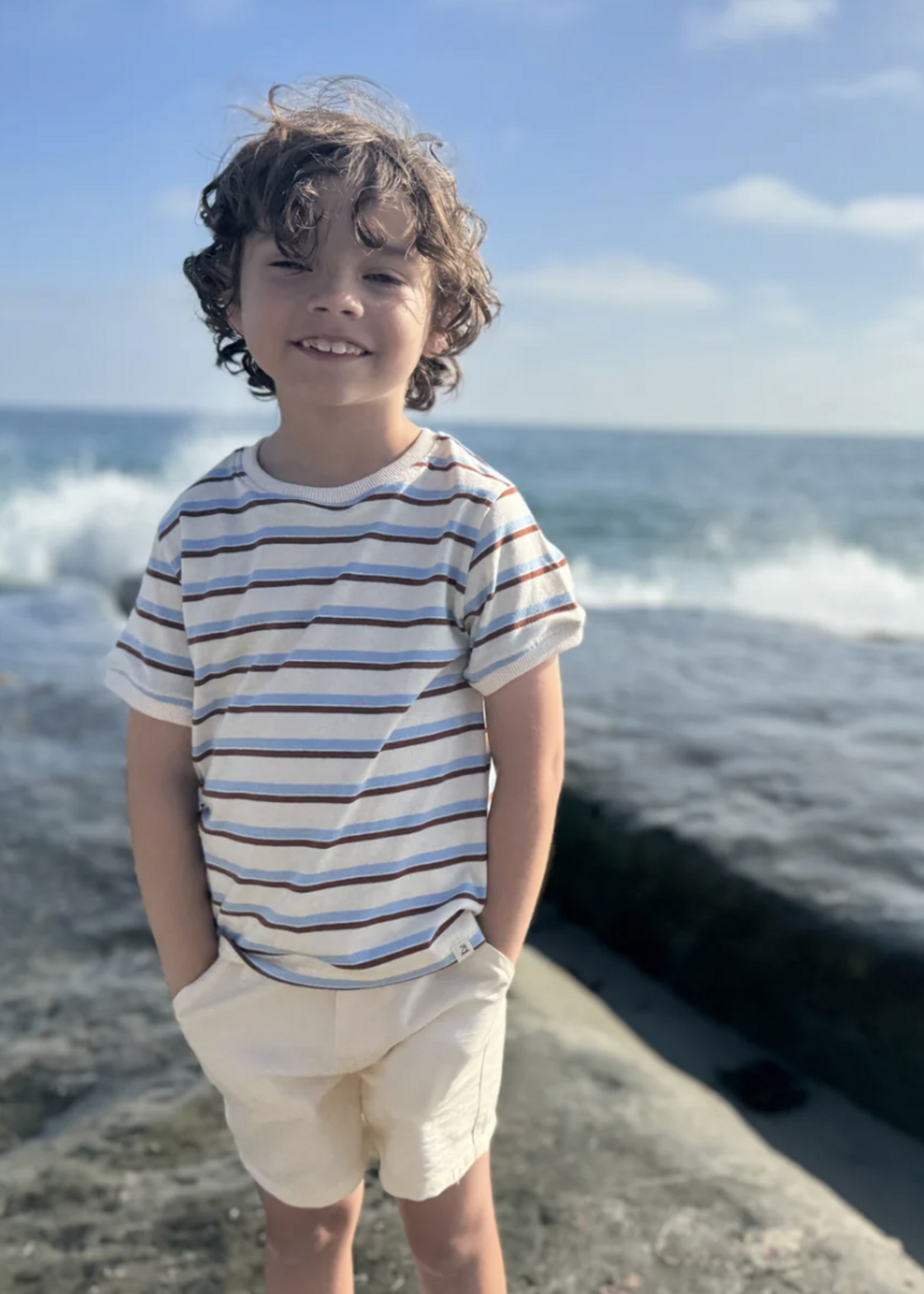 Elitaire Petite Marine Striped Tee