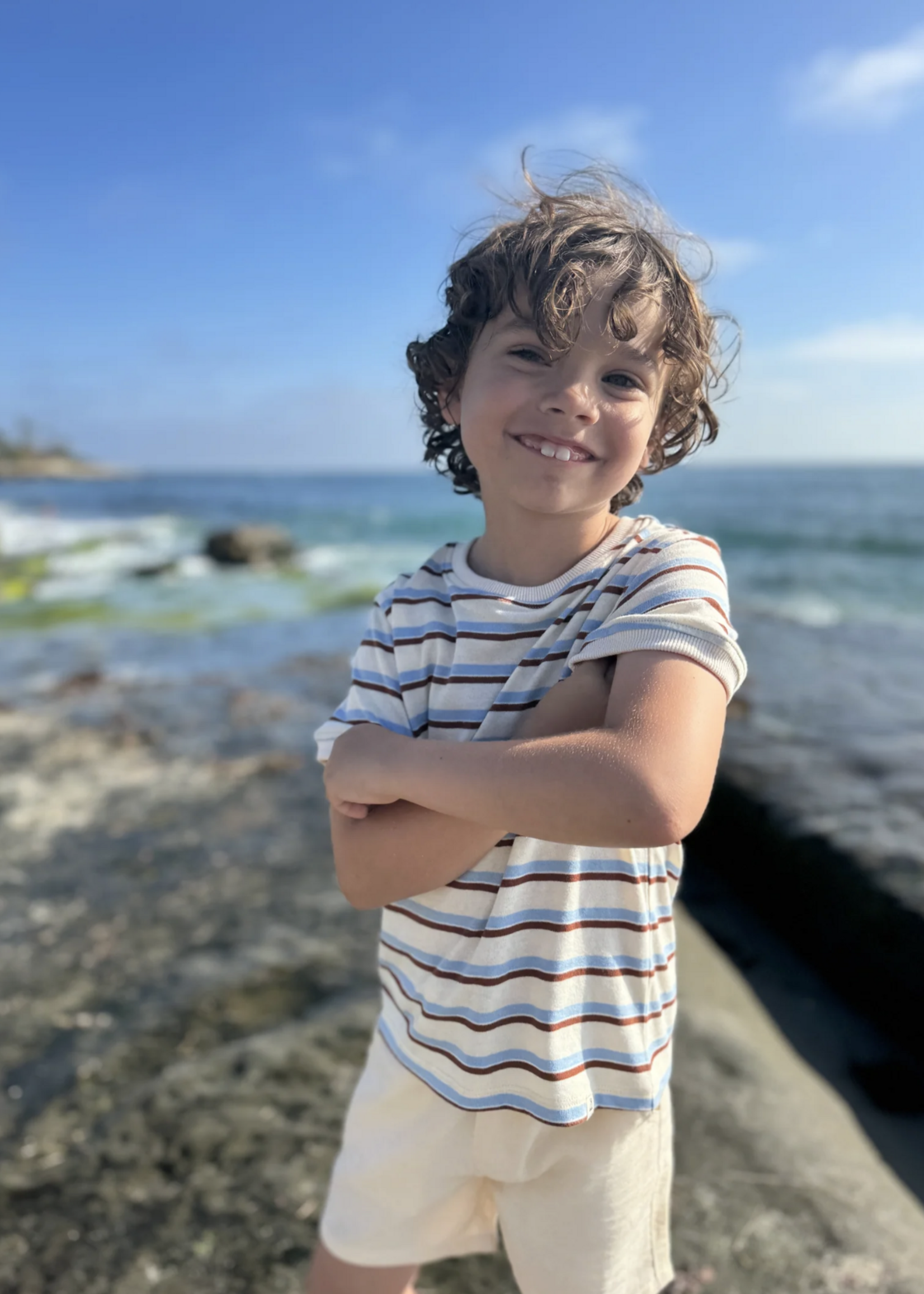 Elitaire Petite Marine Striped Tee