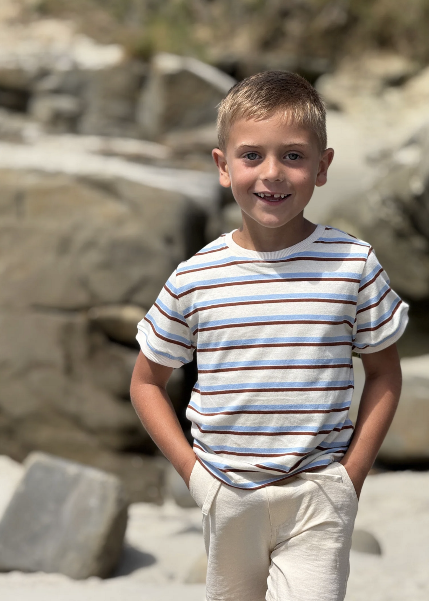 Elitaire Petite Marine Striped Tee