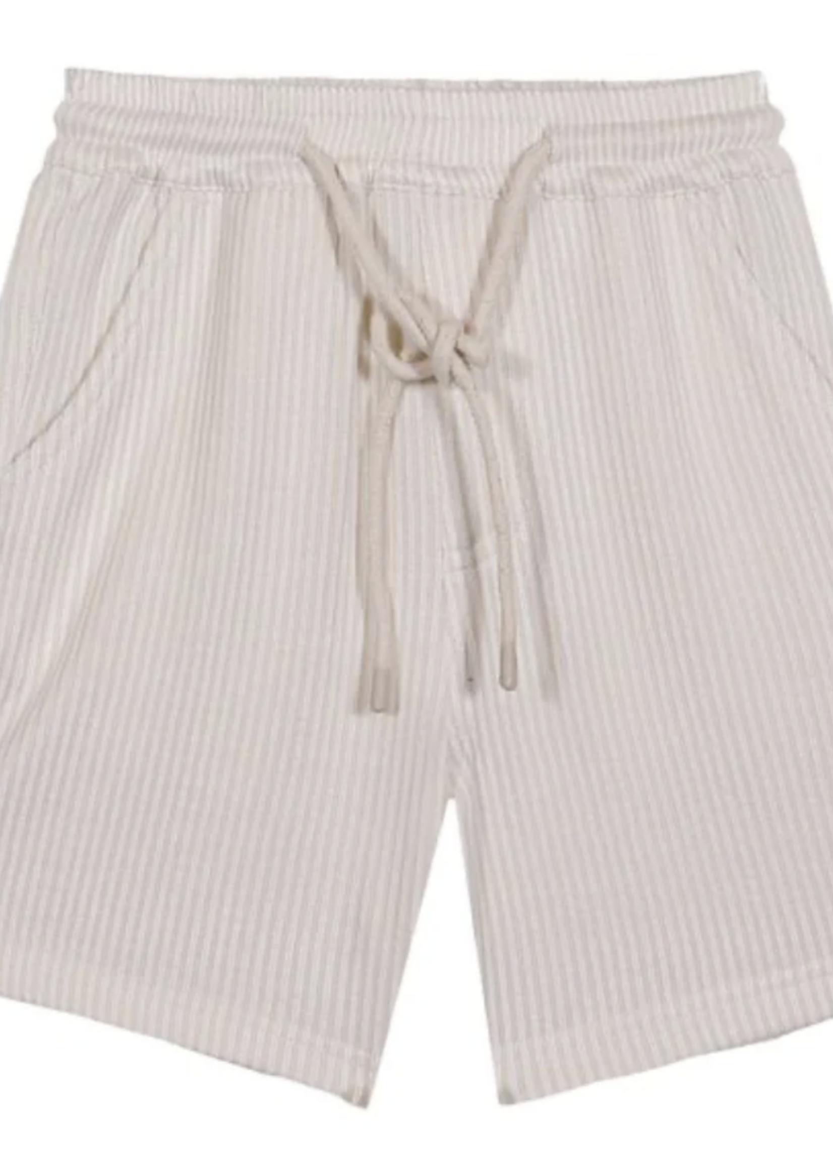 Elitaire Petite Splish Shorts in Cream Seersucker