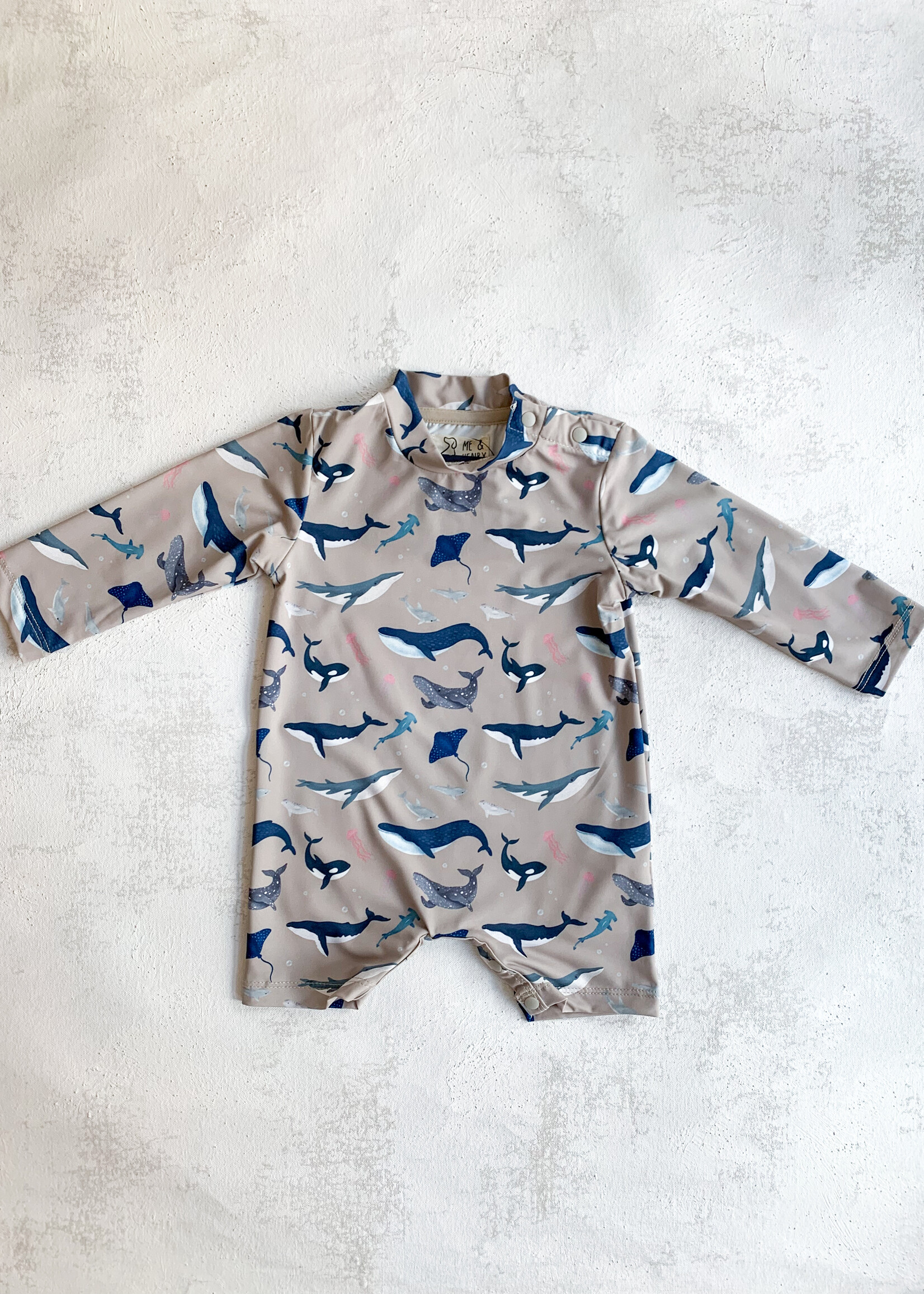 Elitaire Petite Whales Rash Guard Swimsuit