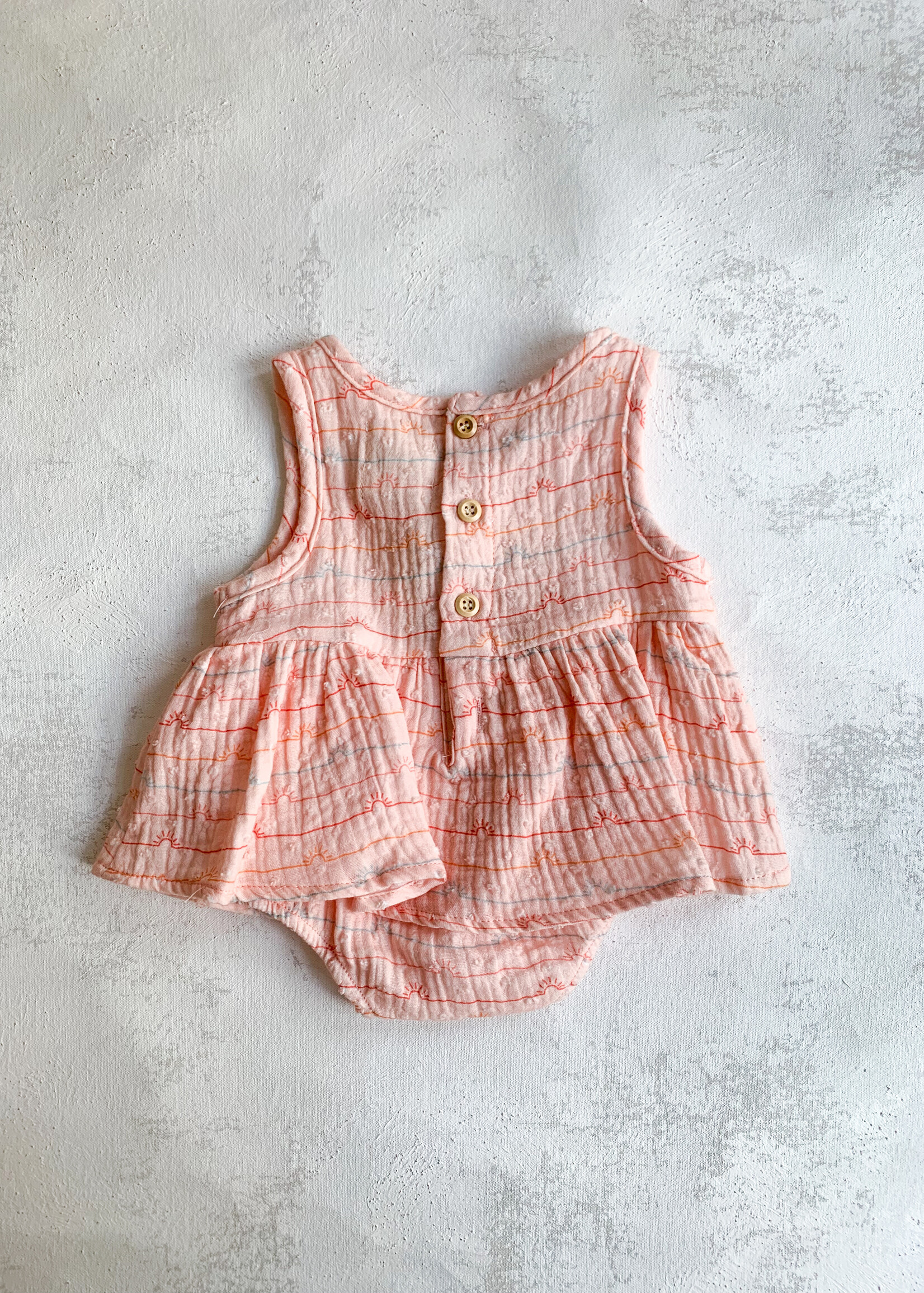 Elitaire Petite Nellie Onesie Dress in Sunset