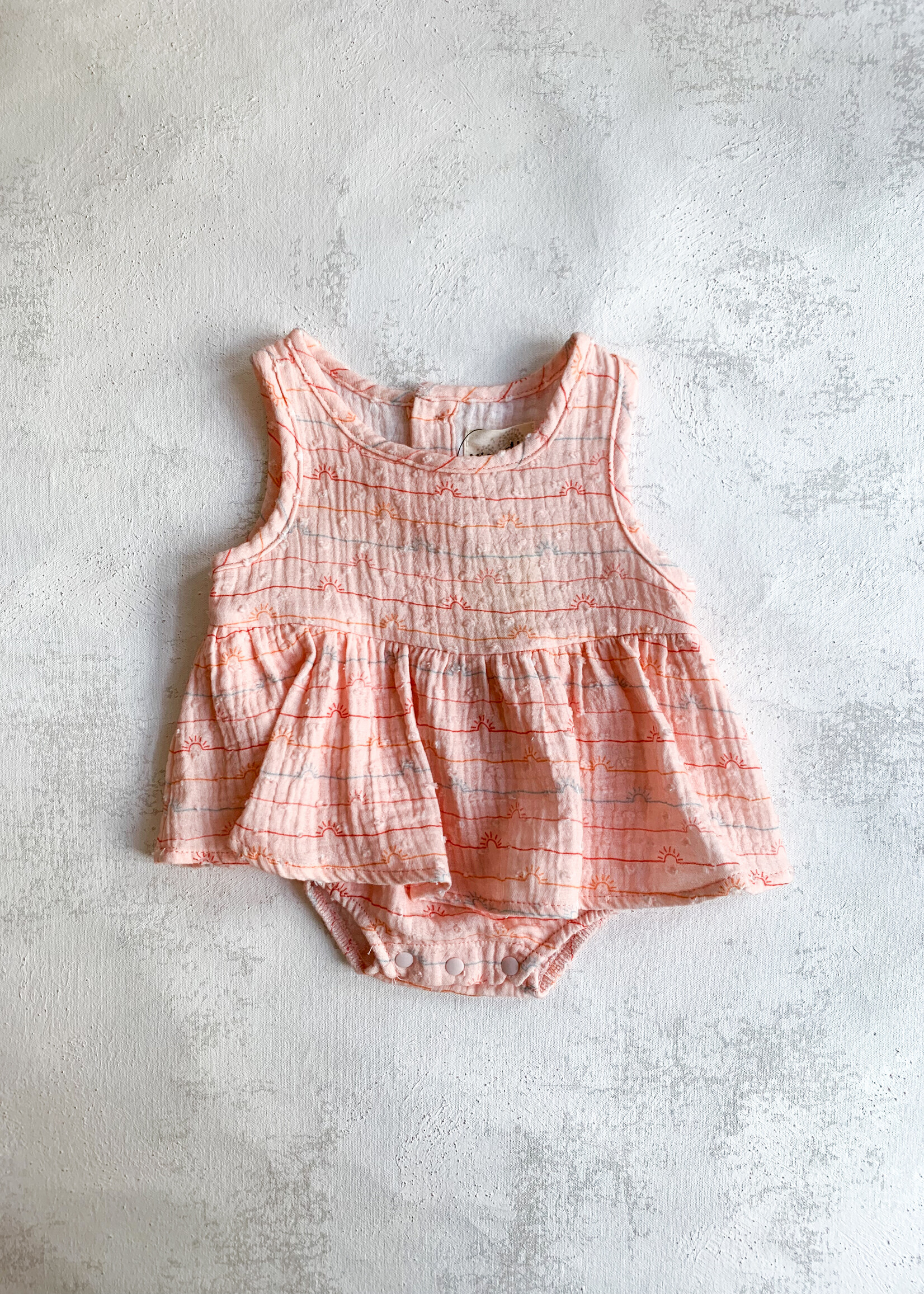 Elitaire Petite Nellie Onesie Dress in Sunset