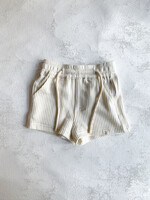 Elitaire Petite Splish Shorts in Cream Seersucker