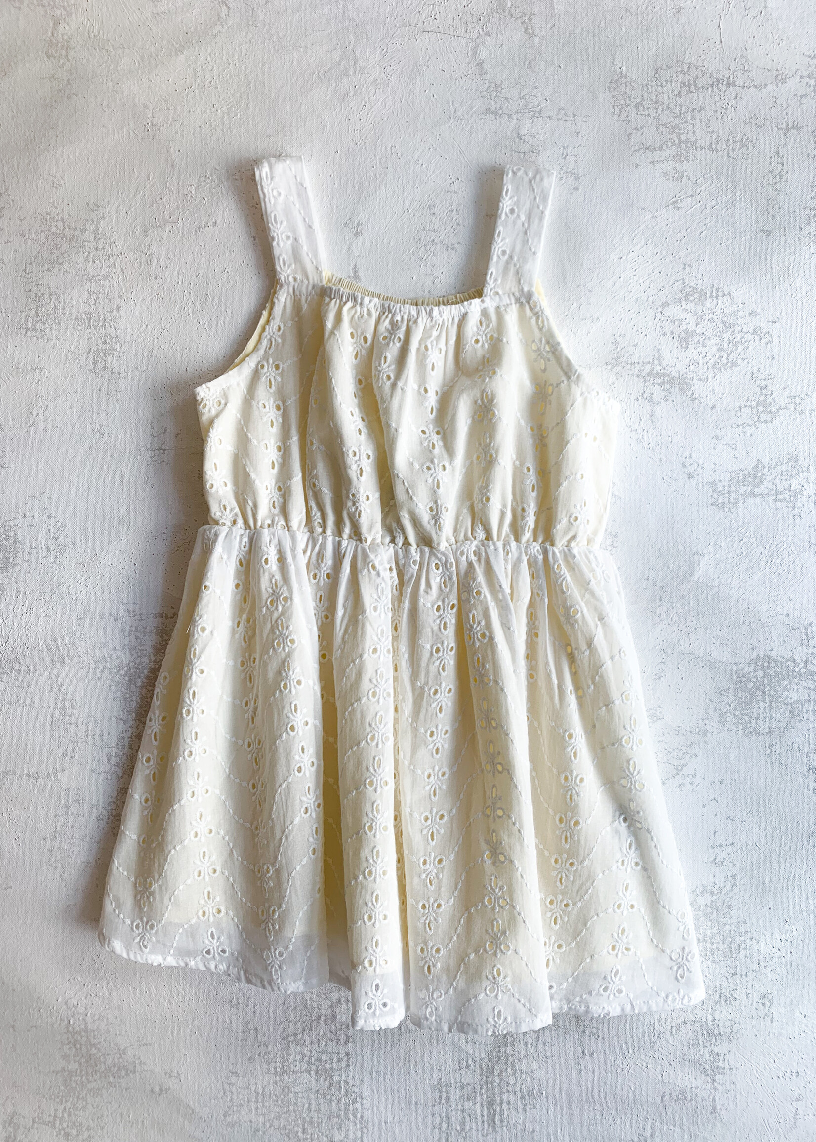 Elitaire Petite Sloane Dress in Cream Eyelet