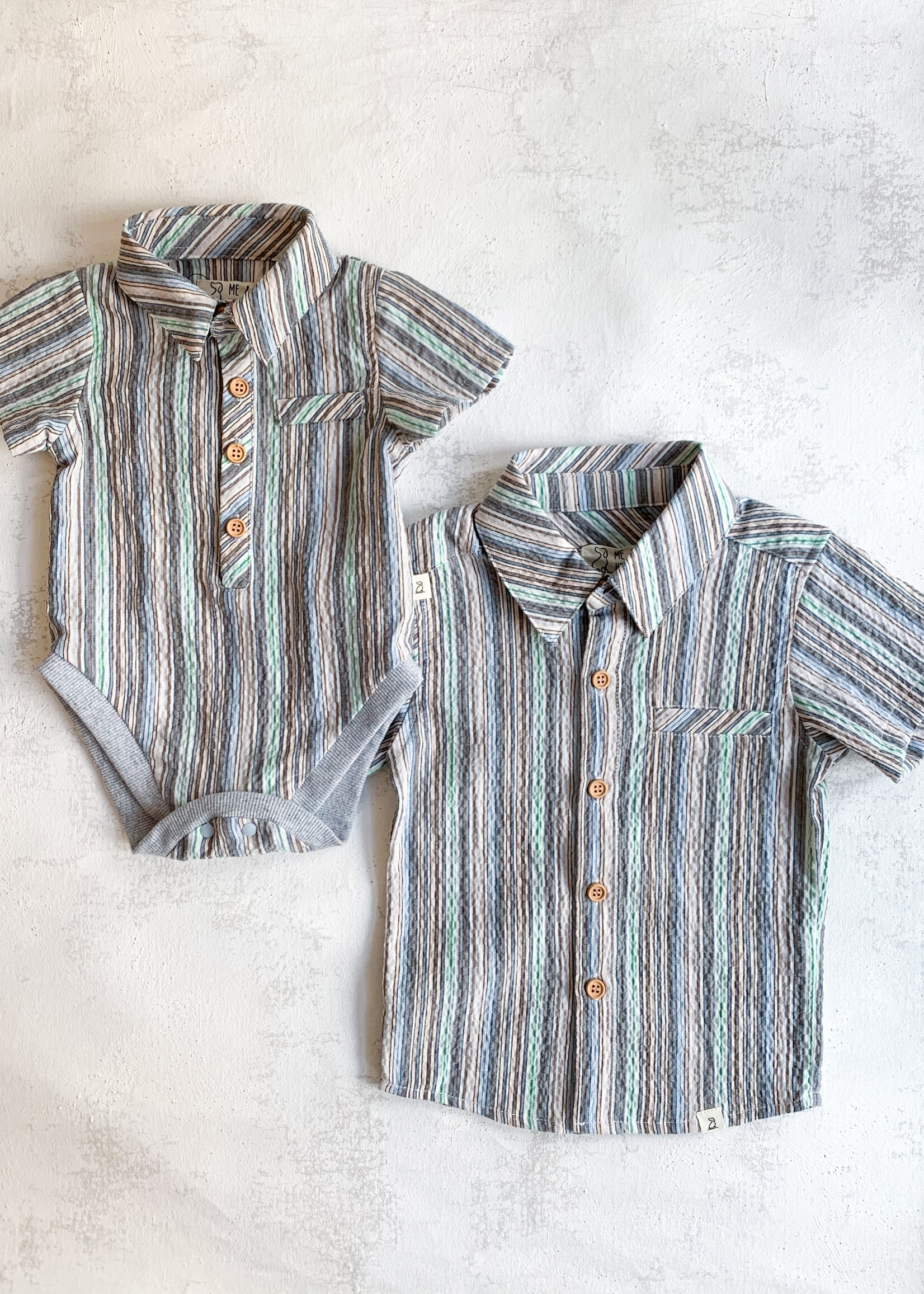 Elitaire Petite Newport Onesie/Shirt in Multi Stripe