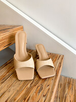 Elitaire Boutique Freda Raffia Block Heel