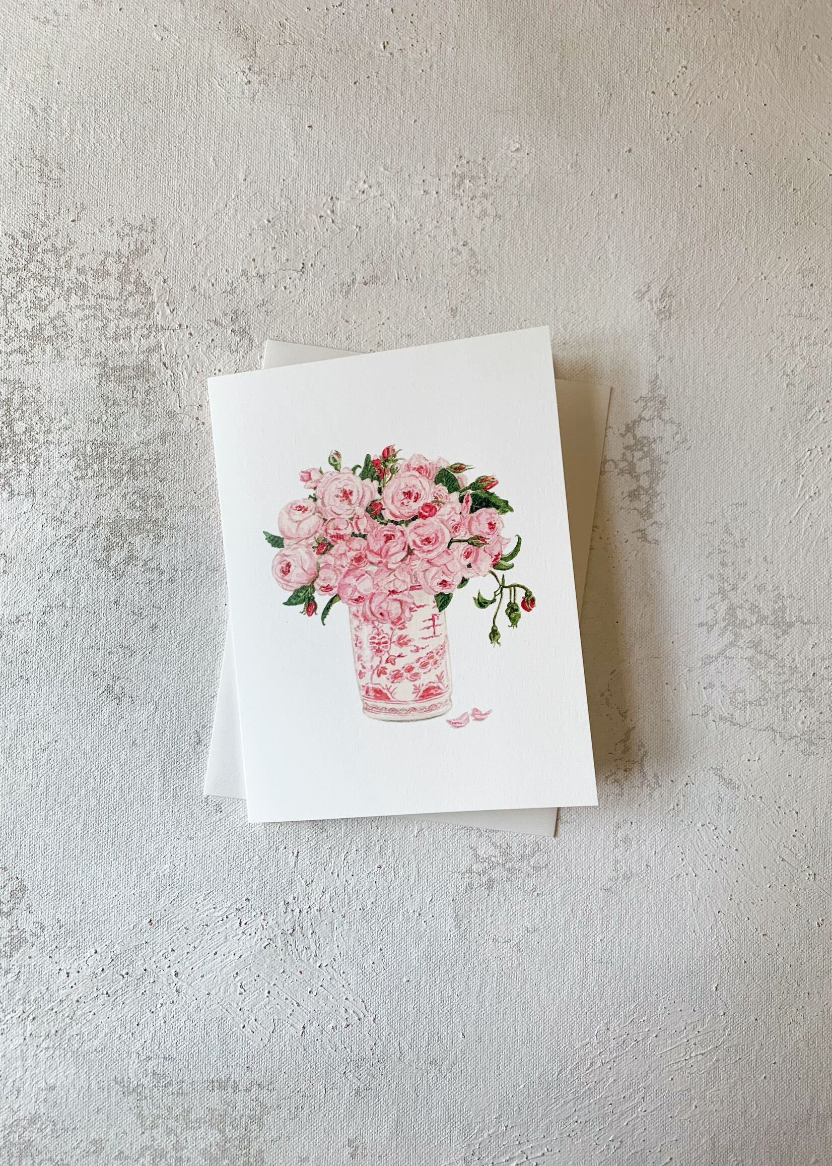 Elitaire Boutique Pink Delight Floral Vase Card