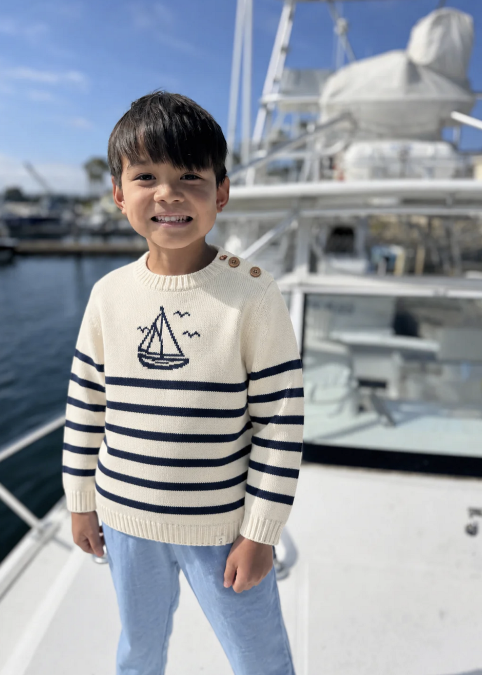 Elitaire Petite Boat Striped Sweater