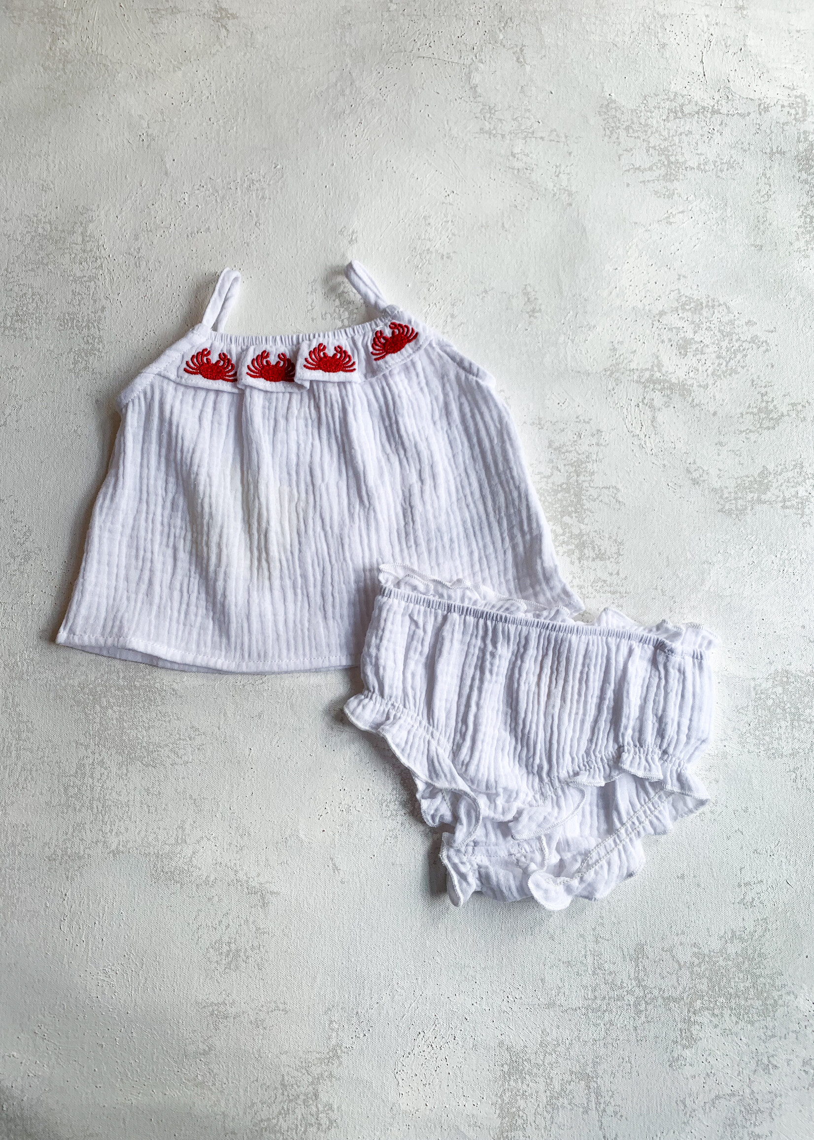Elitaire Petite Alice Set in Crabs Embroidery