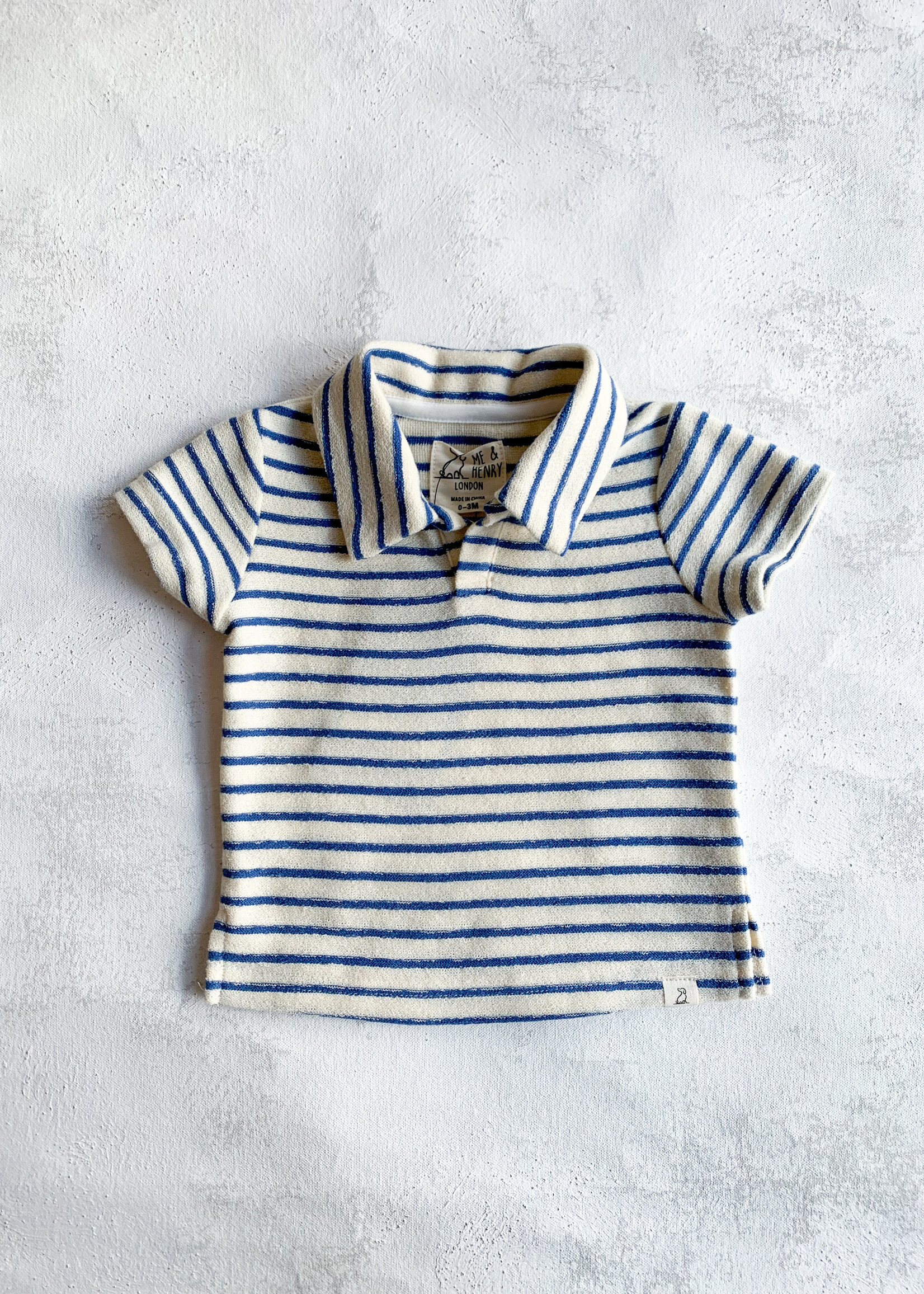 Elitaire Petite Watergate Striped Terry Polo