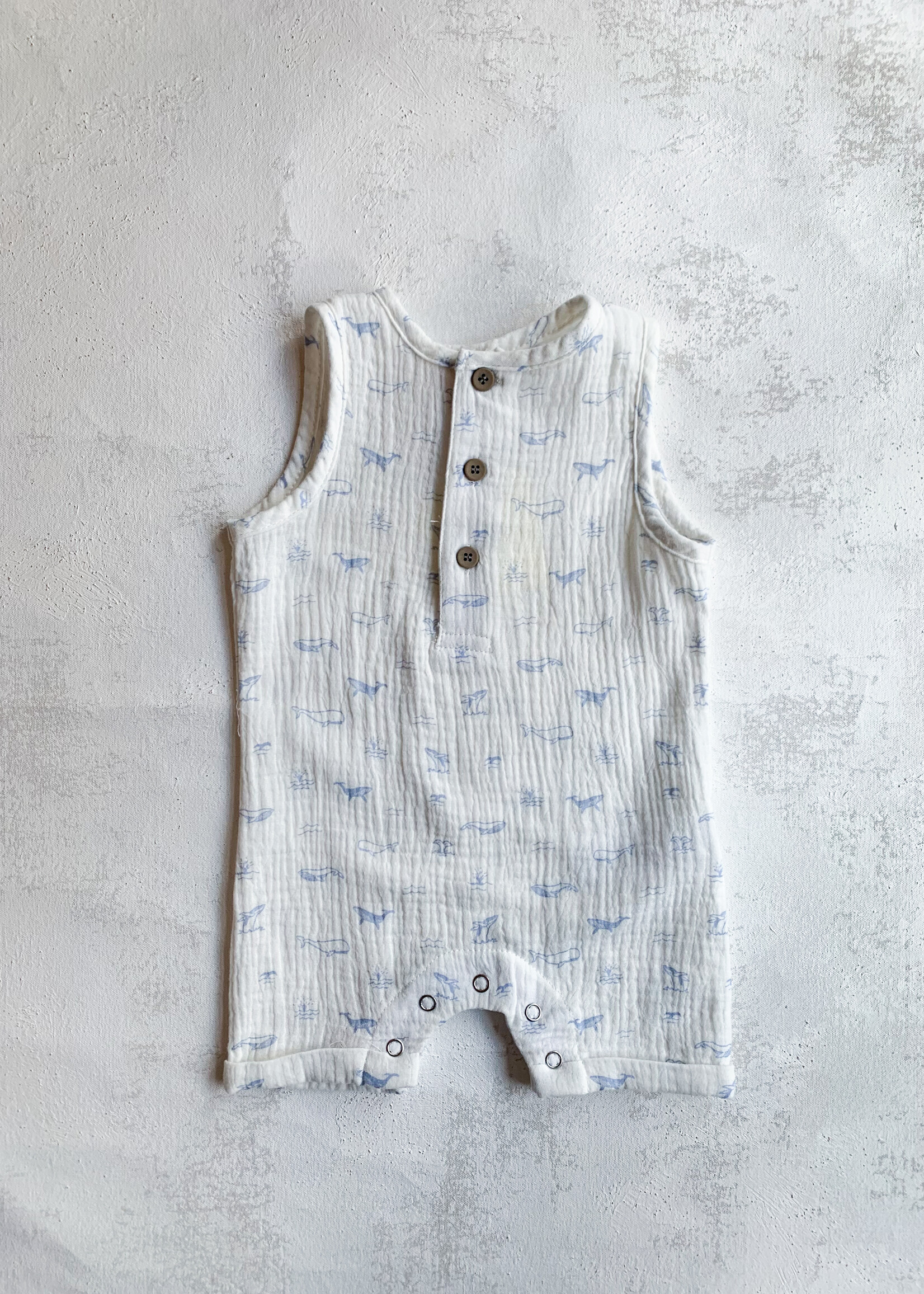 Elitaire Petite Arlo Romper in White Whales
