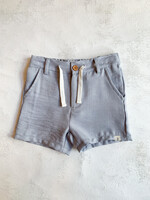 Elitaire Petite Crew Woven Shorts in Grey